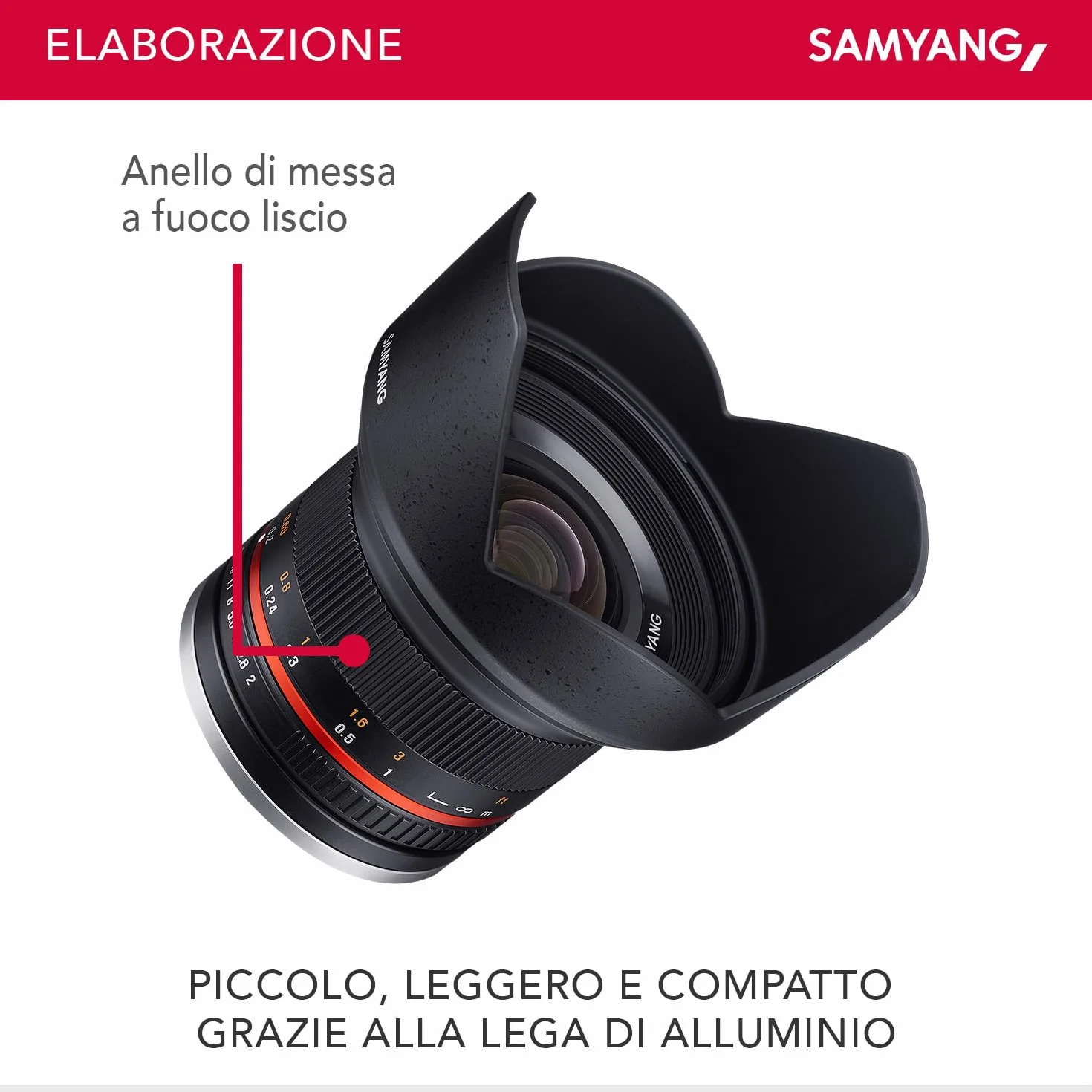 Obiettivo Samyang 12mm F2 NCS CS Micro 4/3 nero