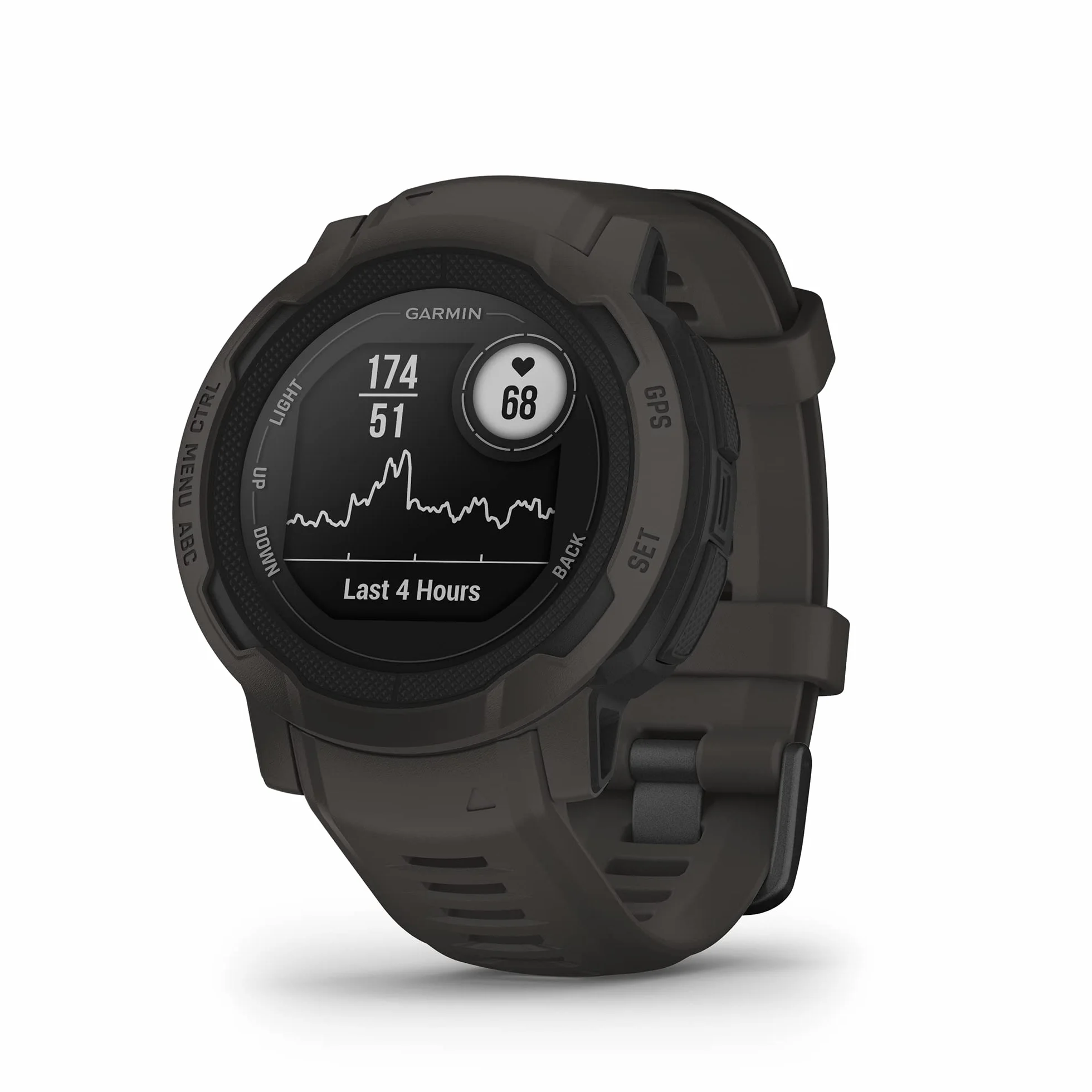 Garmin Instinct 2, Smartwatch, 45mm, Rugged design, Autonomia 28 giorni, +30 app multisport, GPS, Cardio, SpO2, Activity Tracker 24/7, Connect IQ (Graphite) (Ricondizionato)