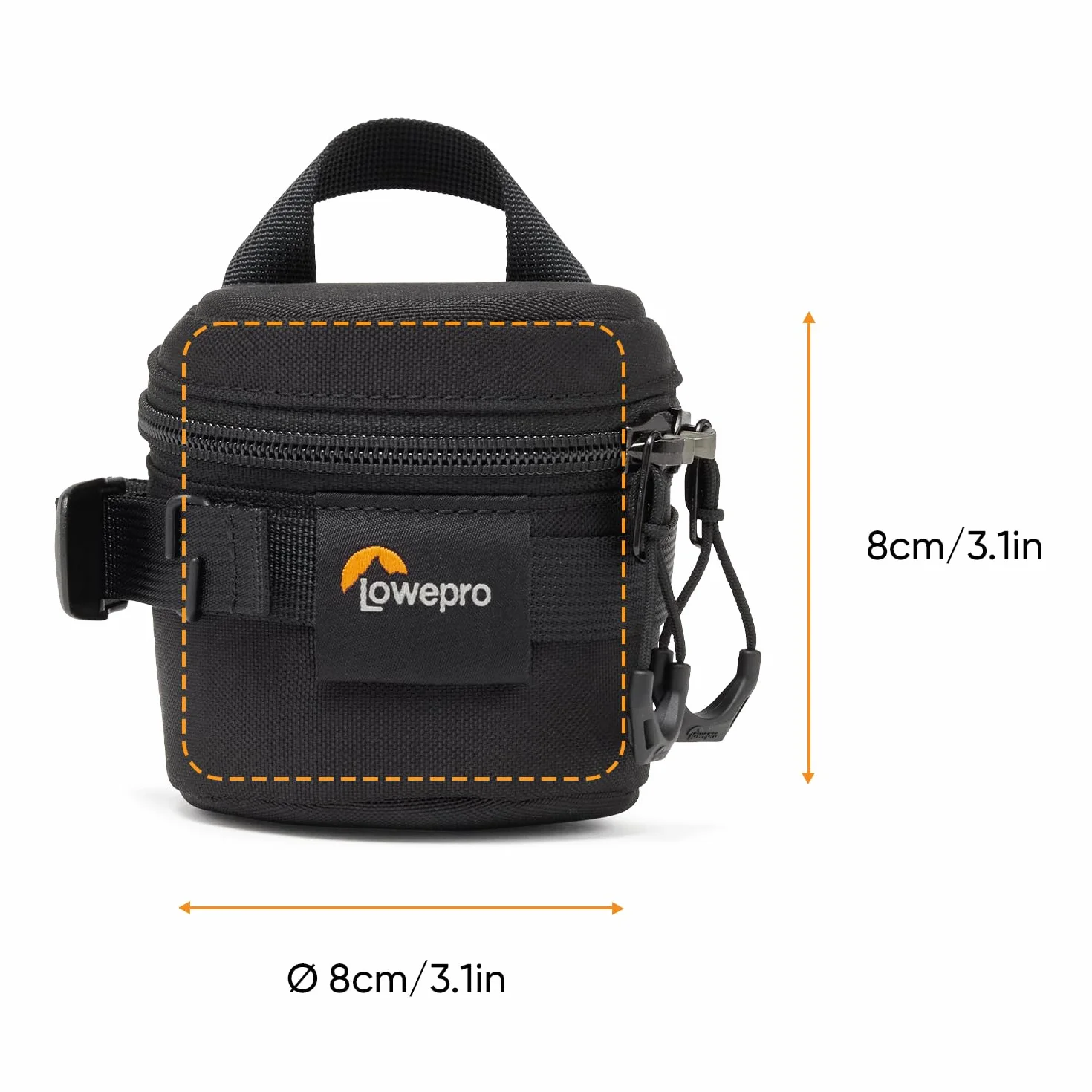 Lowepro ProTactic LCS 8 x 8 III Borsa per Obiettivo Fotografico, Adatta a 50mm F/1.8, per DSLR e Mirrorless, 0.3L 8x8x8cm, Zaino per Fotocamera, per Fotografi/Videografi