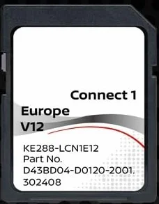 Générique Scheda SD Navigazione GPS Europa 2022 V12 - Database cartografico: Q3.2020, compatibile con Nissan CONNECT 1 LCN1