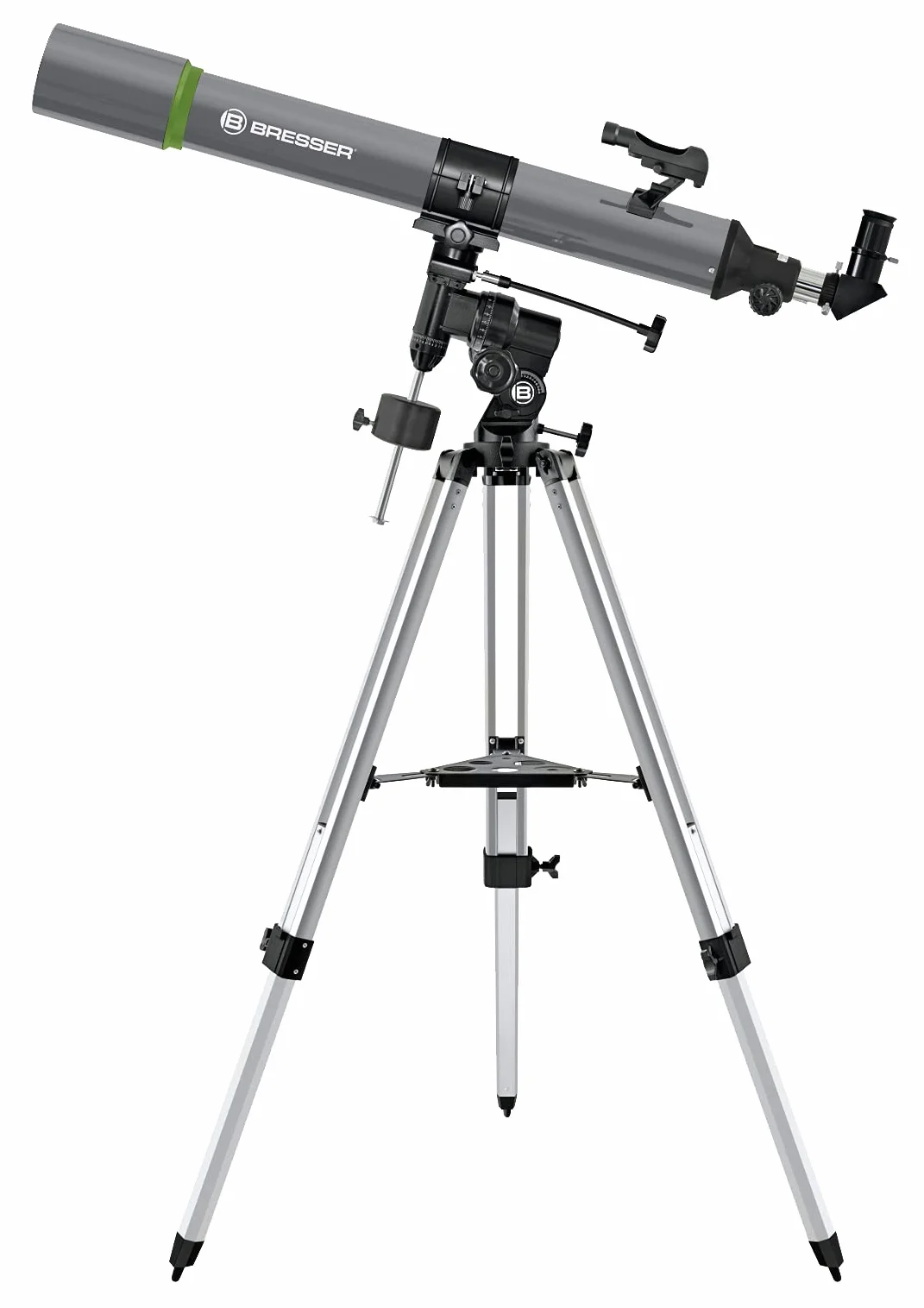 BRESSER SpaceExplorer, 90/900 EQ3 TELESCOPIO ASTRONOMICO, nero/grigio