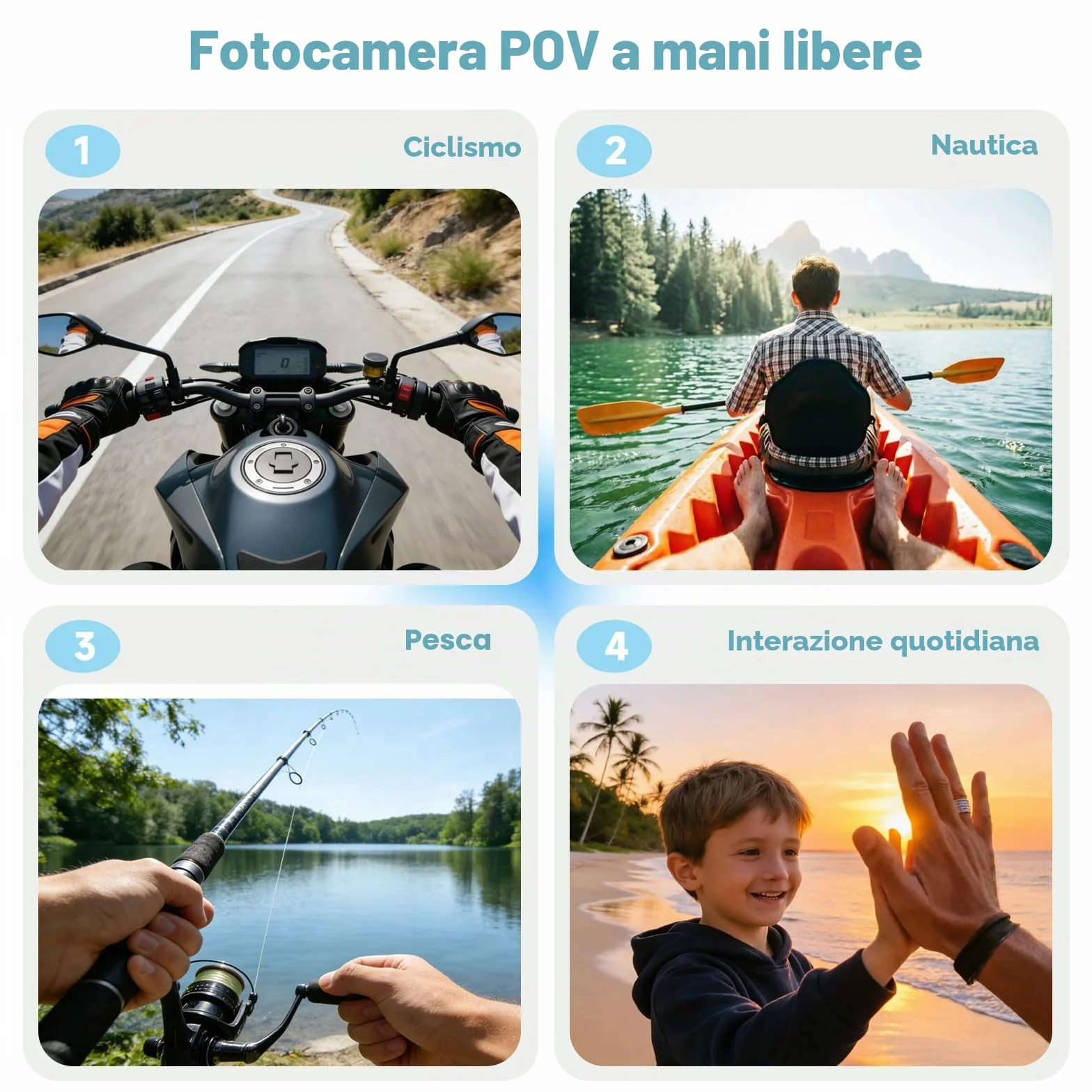 Mini Action Cam Portatile, Body Cam Ultraleggera, POV Camera con Memoria Integrata 32GB, Bodycam Multifunzionale Ideale per Viaggi, Ciclismo ed Escursioni Outdoor(Blu Marino)