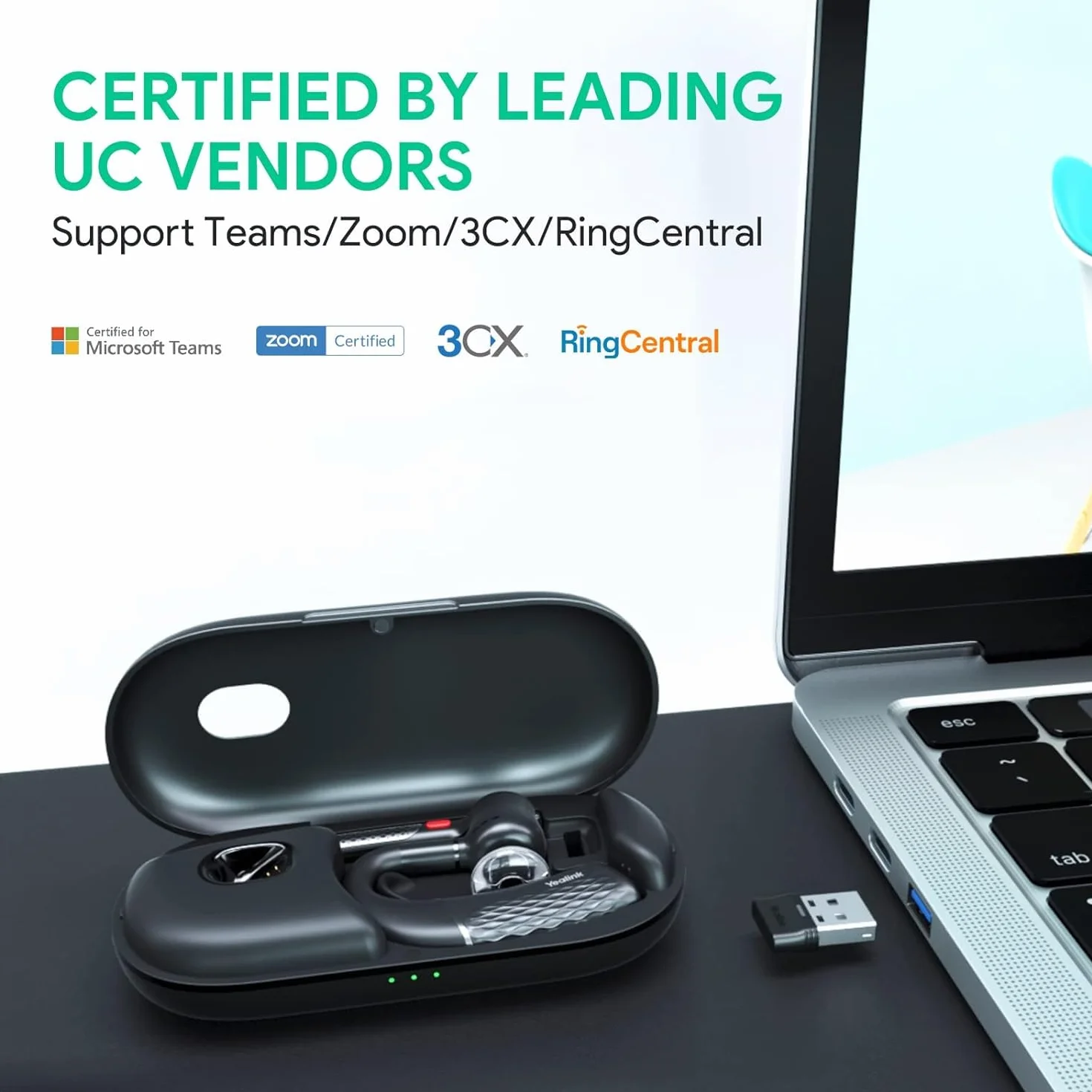 Yealink BH71 Pro Auricolare Bluetooth senza fili con dongle