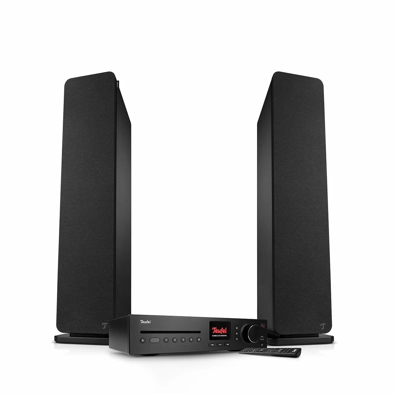 Teufel ULTIMA 40 KOMBO, Impianto Stereo Hi-Fi con Bluetooth e Ricevitore CD 2.1, WiFi, Radio DAB+ e FM, USB-C, HDMI ARC CEC, Sistema a 3 Vie, (Nero)