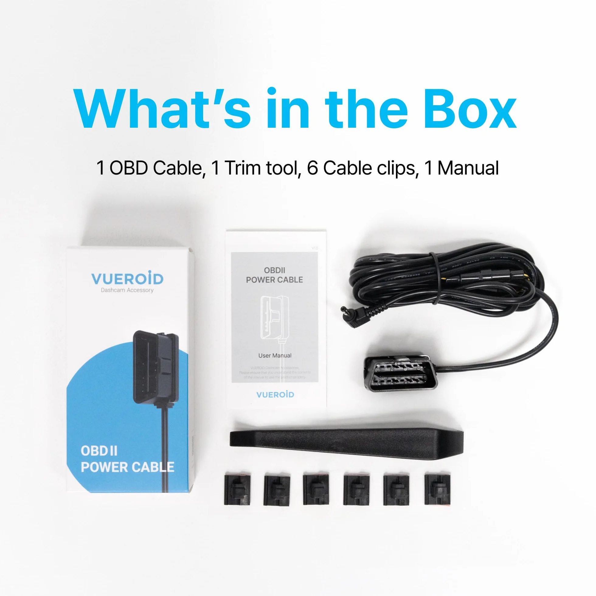 Cavo di alimentazione OBD2 per telecamera da cruscotto, OBD a USB C, adattatore OBDII cavo di ricarica hardwire 24 ore, protezione da bassa tensione, accessori per dash cam