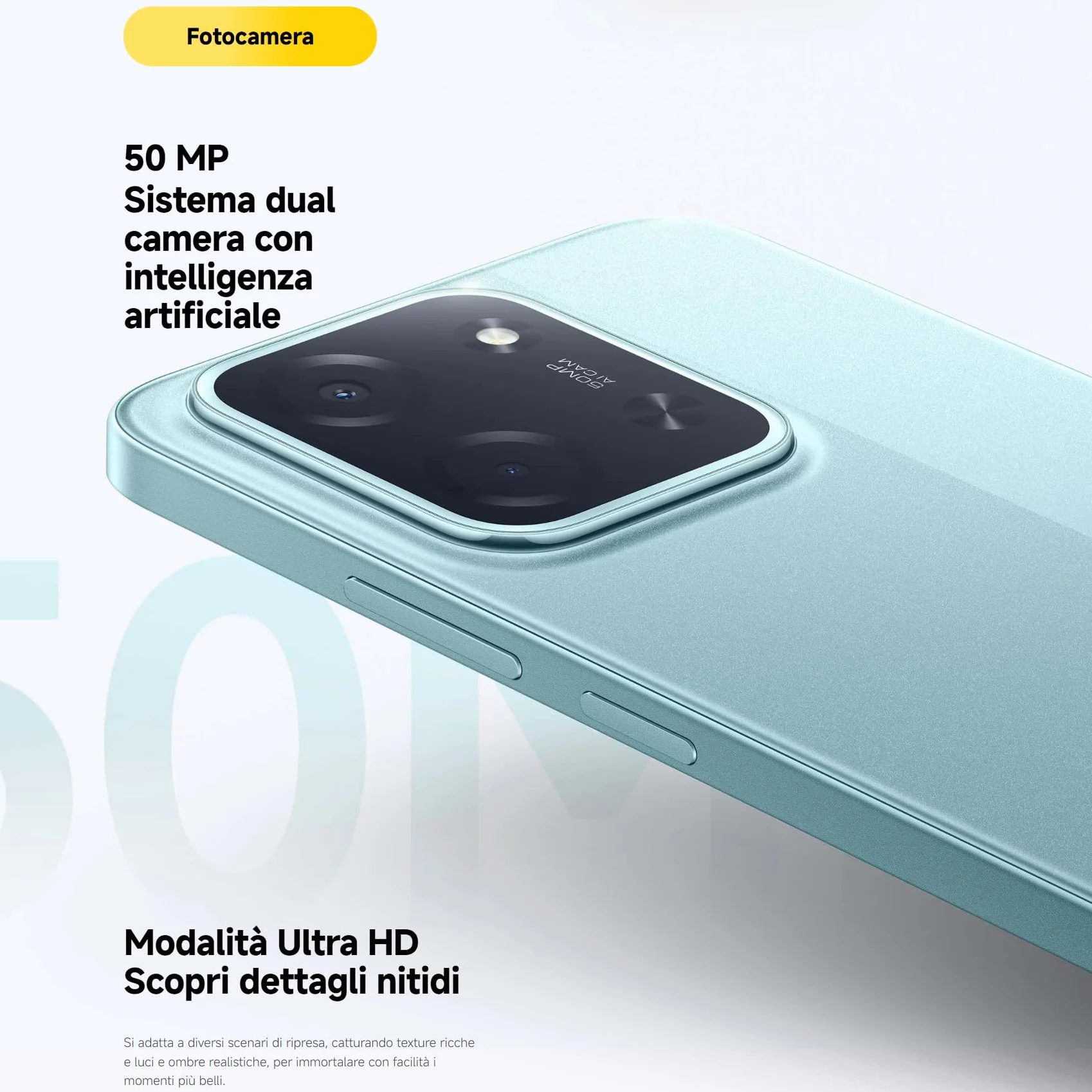XIAOMI POCO C85, Smartphone 6+128GB, Display 6,9" 120Hz 7,99mm Design, MediaTek Helio G81-Ultra Octa-core, Doppia fotocamera AI da 50MP, 6000mAh, garanzia di 2 anni, Nero, Caricabatteria non incluso