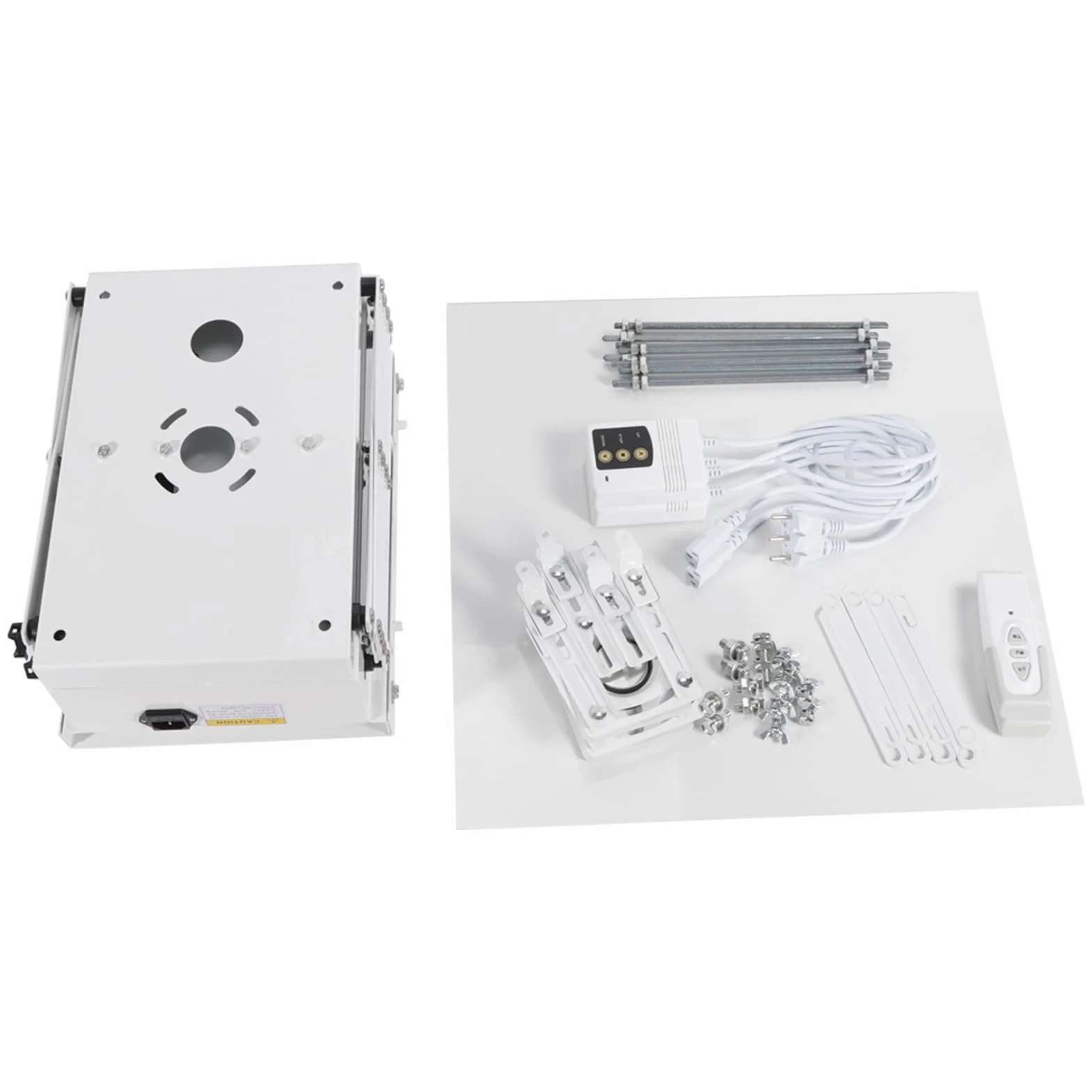 Supporto motorizzato per proiettore, 35 x 28 x 16 cm, portata fino a 10 kg, con telecomando per scuole, sale conferenze, studi ascensore da soffitto