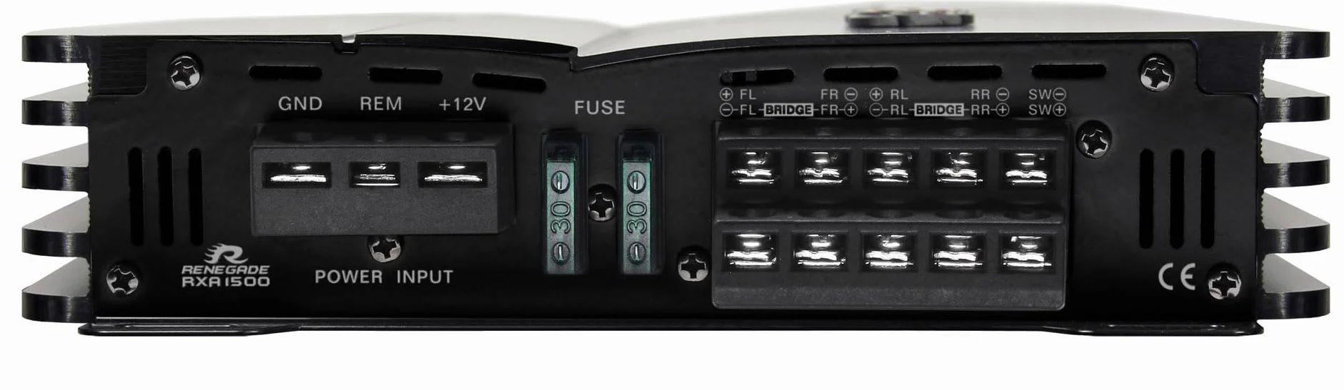 Renegade RXA1500 - Amplificatore a 5 canali, 1500 W, Regolazione Volume/Basso/altitudine, Adatto per (Marca Auto)