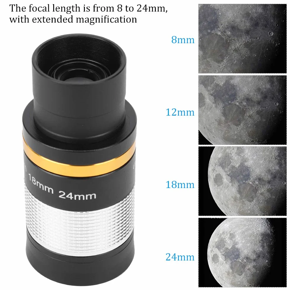 Topiky Oculare Zoom 8-24mm, telescopio Professionale oculare Obiettivo telescopio Ottico per l'astronomia Uso astronomico