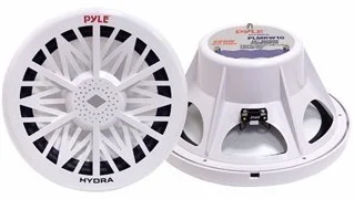 SUBWOOFER IMPERMEABILE PYLE PLMRW12 12" 30,00 CM 300 MM BIANCO PER BARCA ZATTA O PISCINA O LOCALE ALL'APERTO, BOBINA SINGOLA DA 4 OHM DA 300 WATT RMS E 600 WATT MAX
