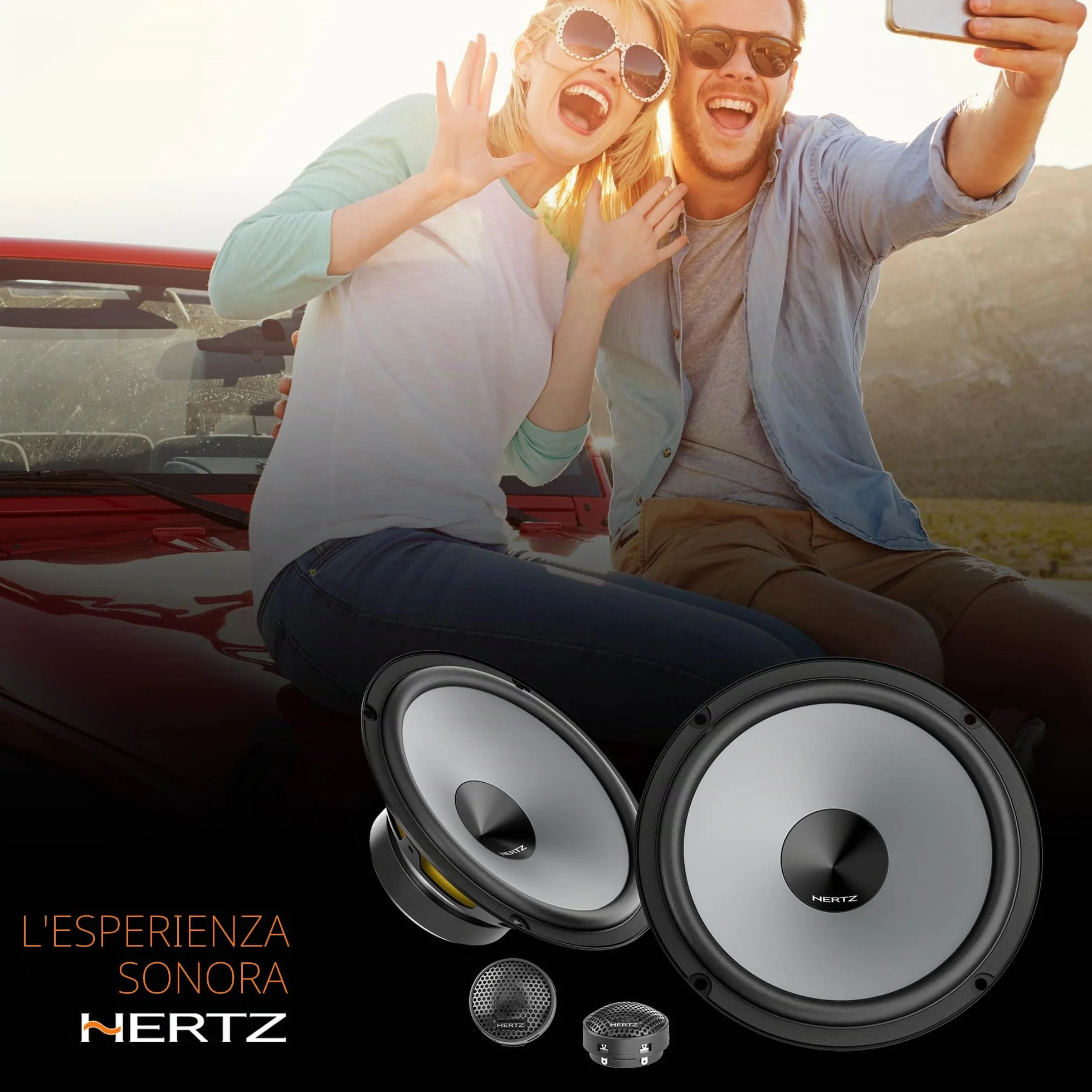 Hertz K 165 – Kit Altoparlanti 2 Vie Serie Uno con Woofer da 165 mm, Tweeter da 24 mm e Crossover Integrato, 300W Peak, 4 Ohm