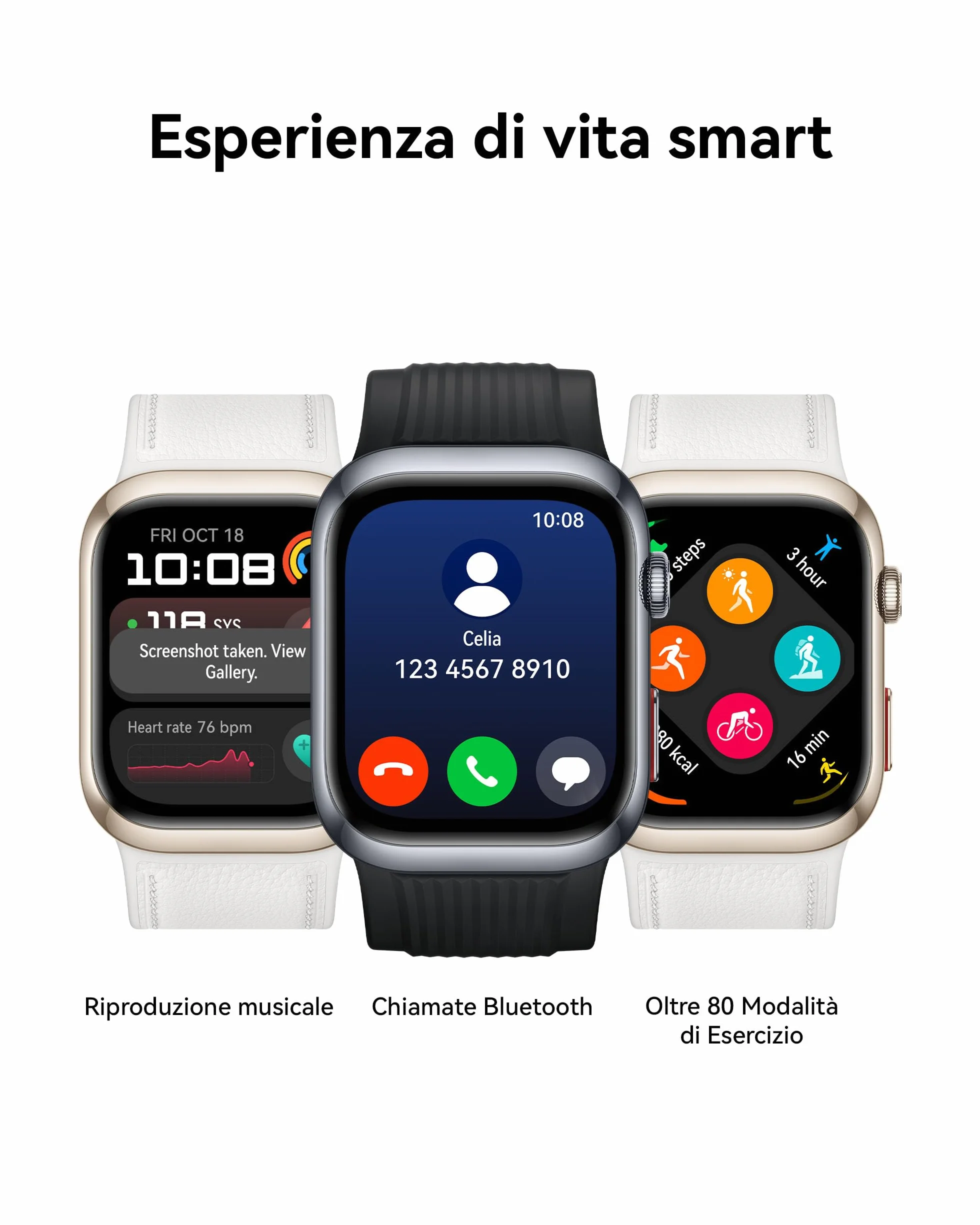 HUAWEI WATCH D2, smartwatch con monitoraggio pressione sanguigna, ECG a singola derivazione in grado di rilevare solo la fibrillazione atriale, stress, sonno, SpO2 e compatibile con iOS e Android