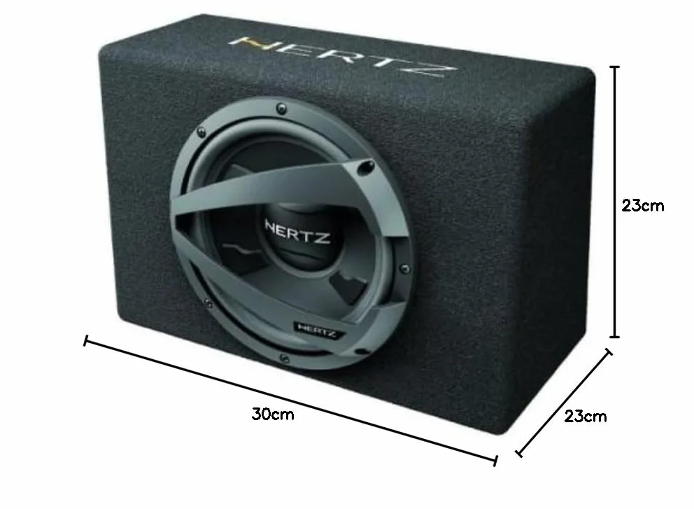 Hertz DBX 25.3 - Subwoofer in box reflex da 250 mm con struttura robusta e carico accordato per bassi profondi e controllati, potenza massima 600W