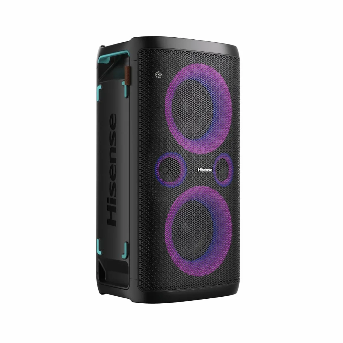Hisense Party Storm, l'altoparlante Bluetooth con una potenza da 300W, woofer integrato,Modalita' Karaoke, wireless charging pad integrato, ingresso e uscita AUX, USB