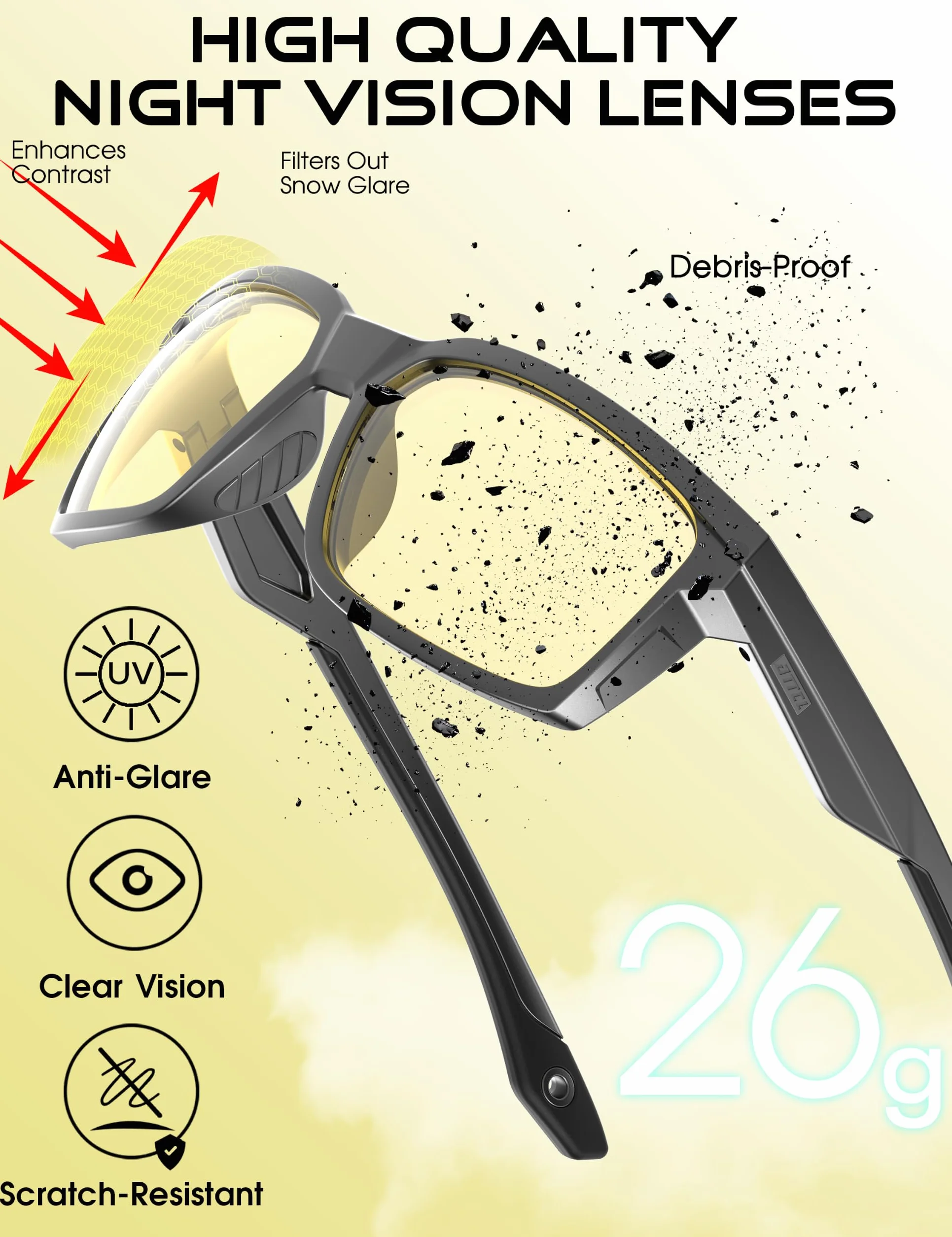 ATTCL Occhiali da sole sportivi polarizzati da uomo con protezione UV400