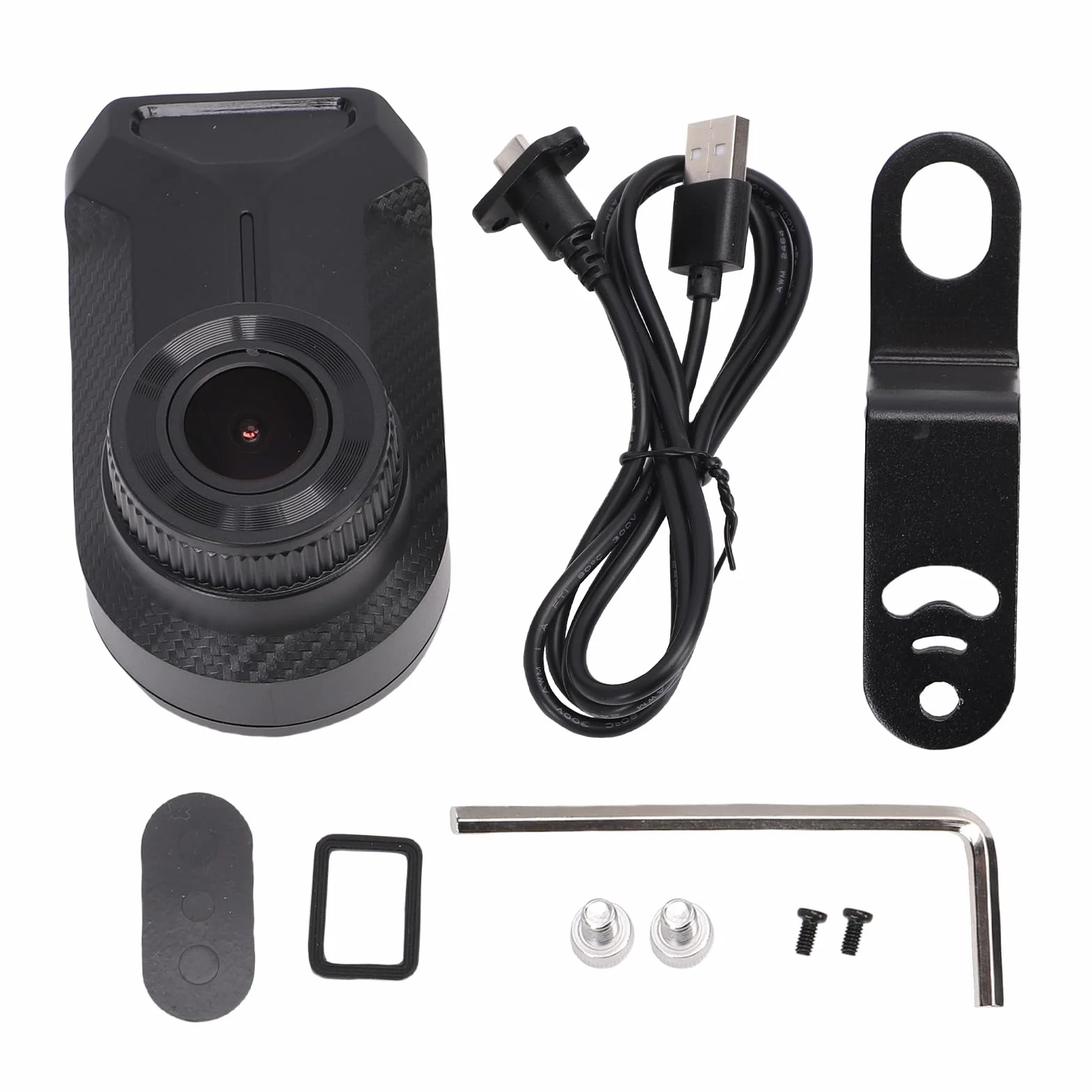 Dash Cam per Moto 2K WiFi Telecamera per Moto con Controllo App Registrazione in Loop Plug and Play Supporto Scheda TF Motociclisti ABS 6,5x4x2,5 Cm