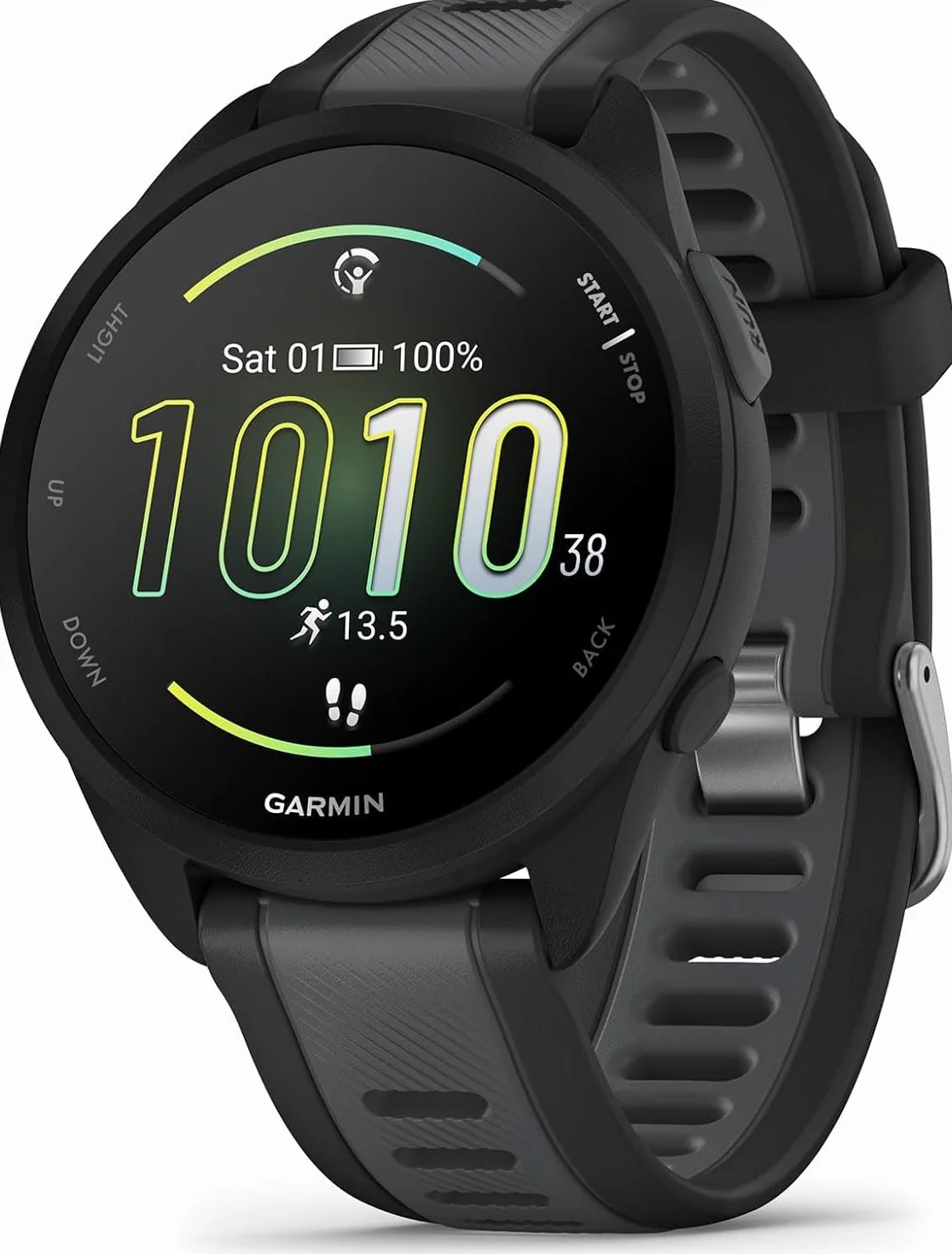 Garmin Forerunner 165, Smartwatch per la corsa, 43mm, GPS, Cardio, VO2max, Report mattutino, HRV Status, Training Readiness, Pay (Mist Grey & Whitestone) (Ricondizionato)