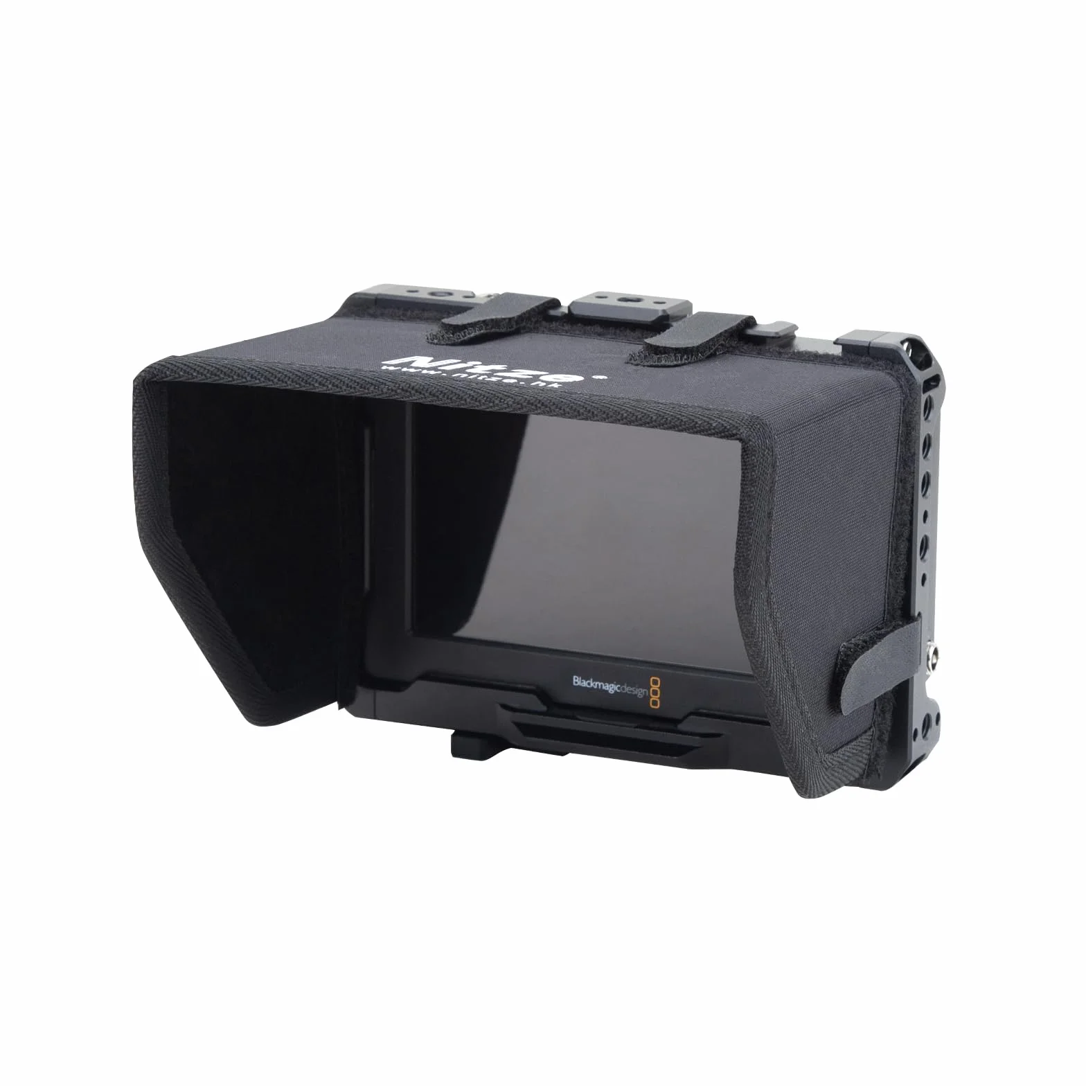 Nitze Kit Gabbia per Blackmagic Video Assist 5" 12G / 3G con Parasole, Morsetti per Cavi HDMI e USB-C - JT-B01B