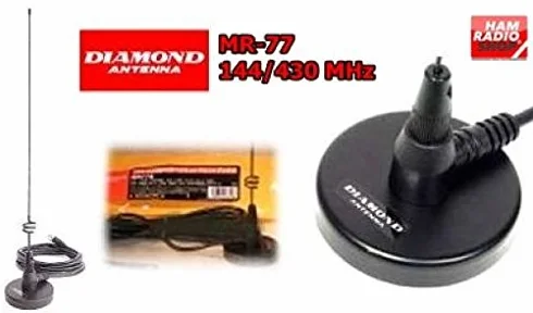 Diamond Mr-77sj Antenna Veicolare Magnetica Bibanda 144-430 Mhz Sma Femmina