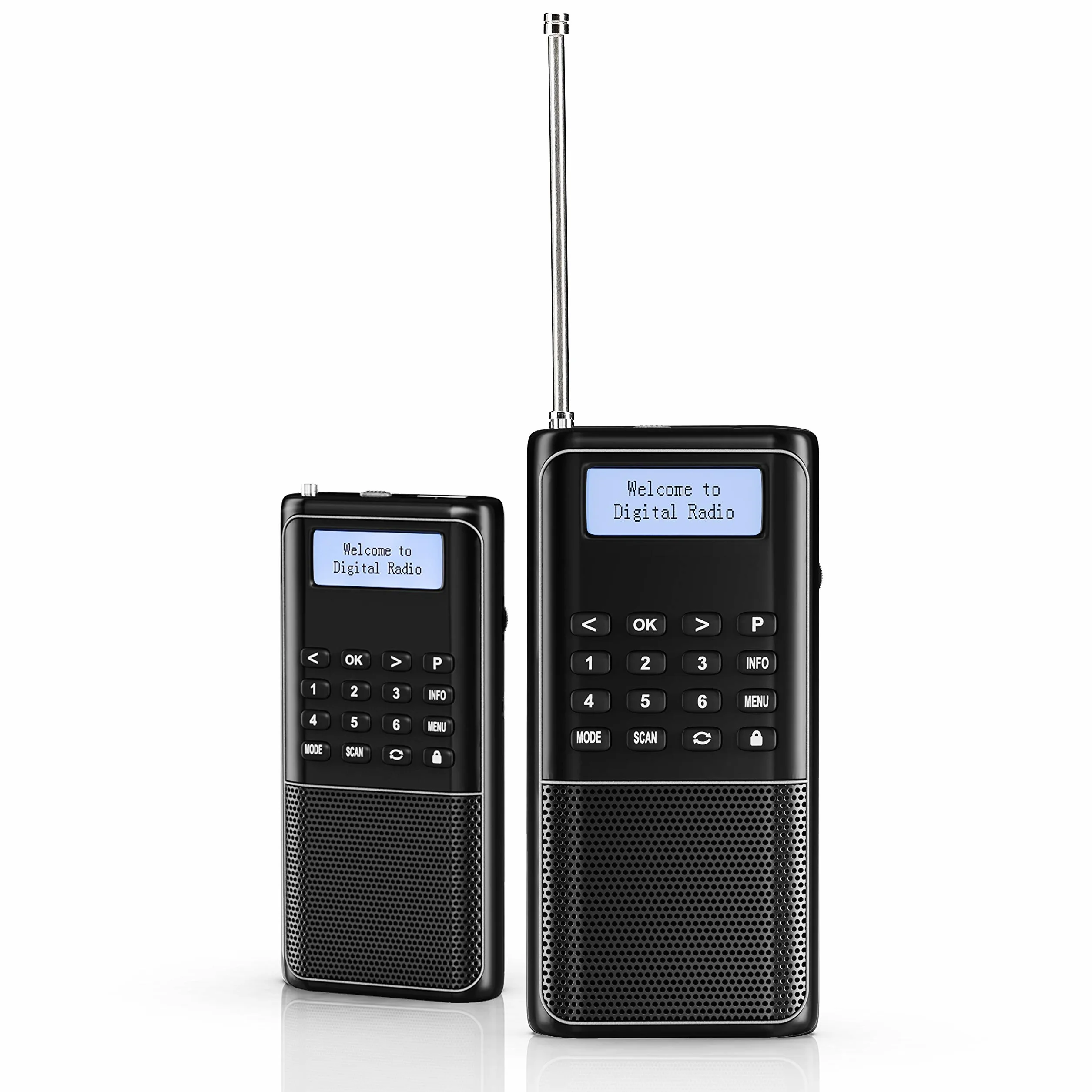 Raddy RD23 Radio Digitale Portatile DAB/DAB+ con Bluetooth, 110 Stazioni Salvate, Radio FM, Ricaricabile via USB-C, Radio Tascabile con Display Chiaro per Casa e Viaggio (Nero)