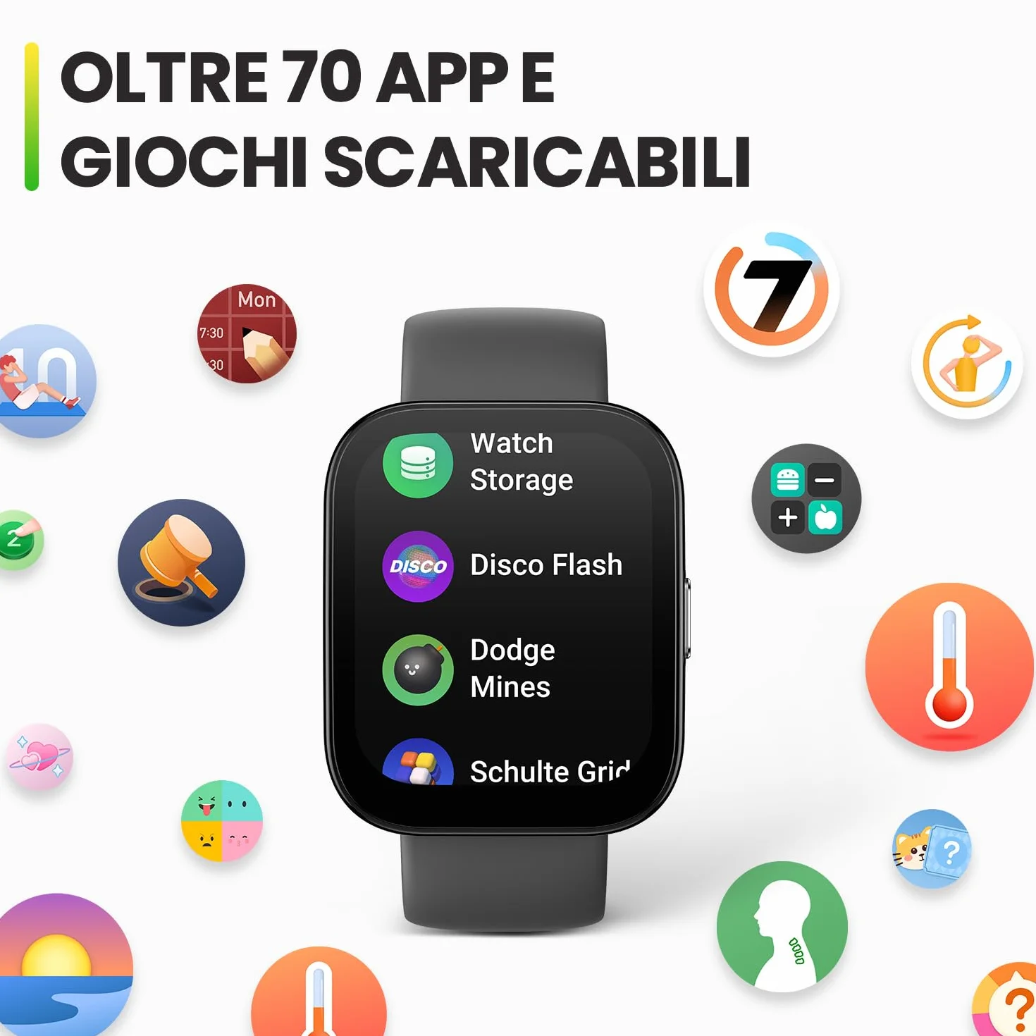 Amazfit Bip 5, 46 mm, Smartwatch, Schermo grande, chiamate Bluetooth, Alexa, GPS, durata della batteria di 10 giorni, fitness tracker con frequenza cardiaca, monitoraggio dell'ossigeno nel sangue
