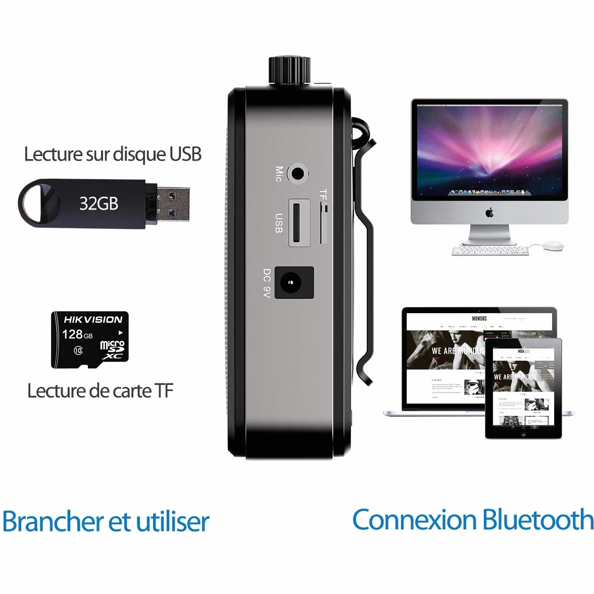 Amplificatore vocale portatile con microfono per cuffie da 30 W, batteria ricaricabile 2800 mAh, potente amplificatore voce per insegnanti, guide, allenatori, presentatori