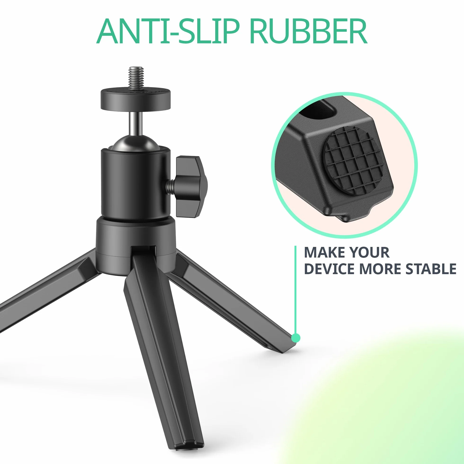 YOTON Treppiede - Testa a sfera girevole a 360° per mini proiettore portatile e fotocamera