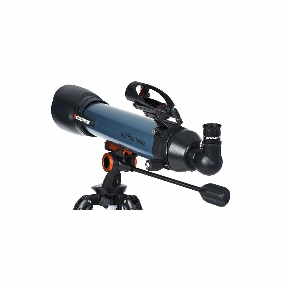 Celestron 22403 Inspire 100AZ Telescopio rifrattore con adattatore per smartphone incorporato, blu