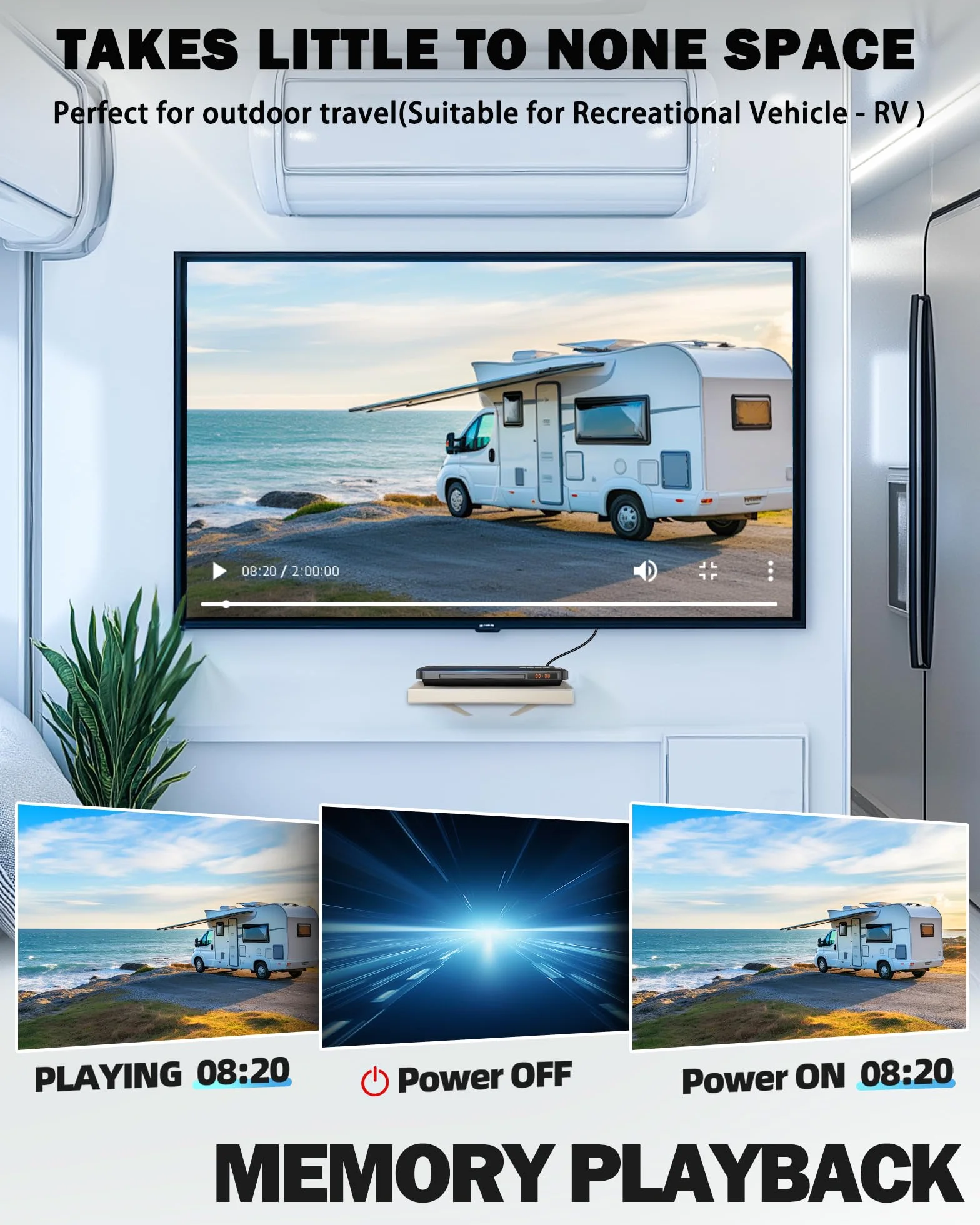 Lettori DVD per TV con HDMI, tutti i lettori DVD region free con sistema NTSC/PAL, lettore CD per impianto stereo domestico, cavi HDMI/RCA inclusi, telecomando (senza batteria)