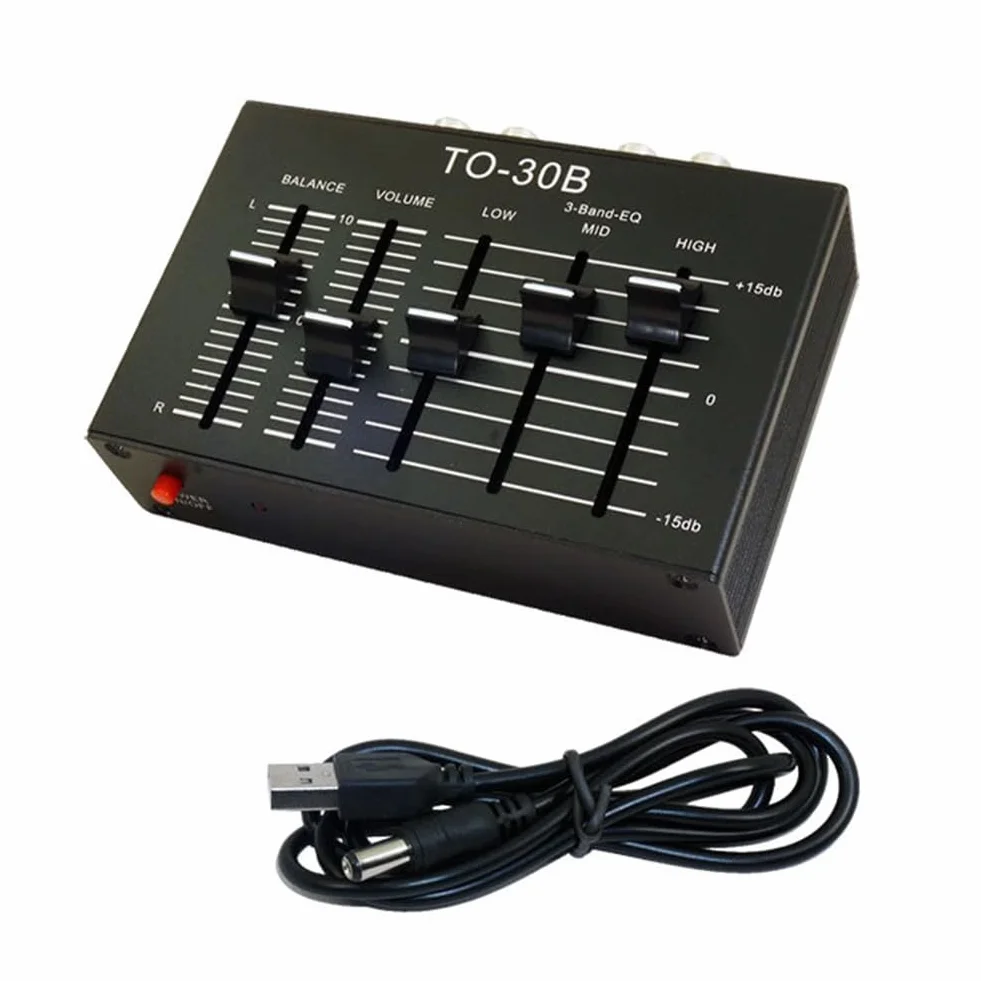 Preamplificatore Stereo Bilanciamento Audio DC5V To-30B, Controllo Volume Bande Alto Medio Basso
