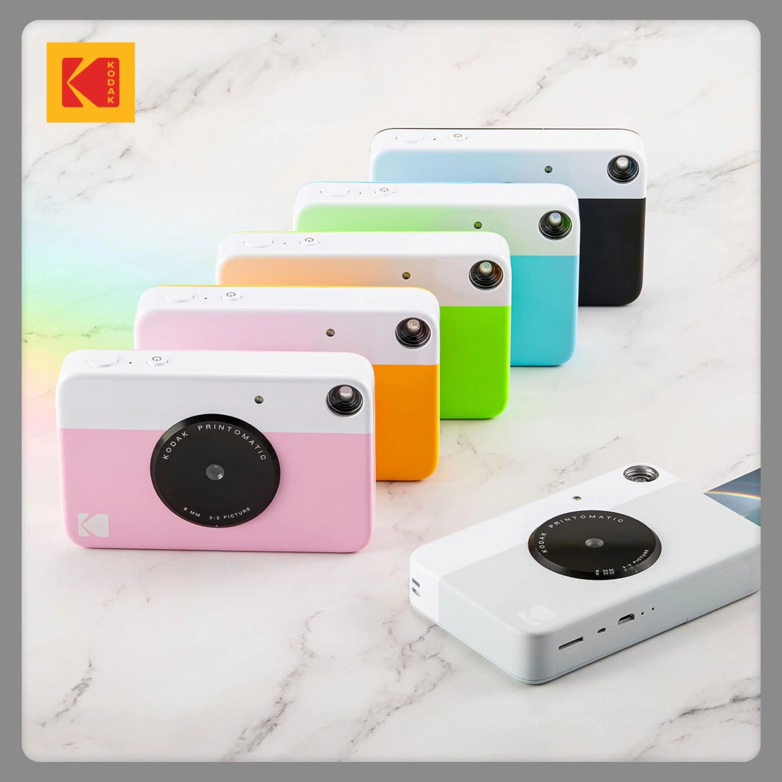 KODAK Pacchetto Base per Fotocamera istantanea Printomatic (Nero) + Carta Zink (20 Fogli) + Custodia Deluxe + Comoda Tracolla