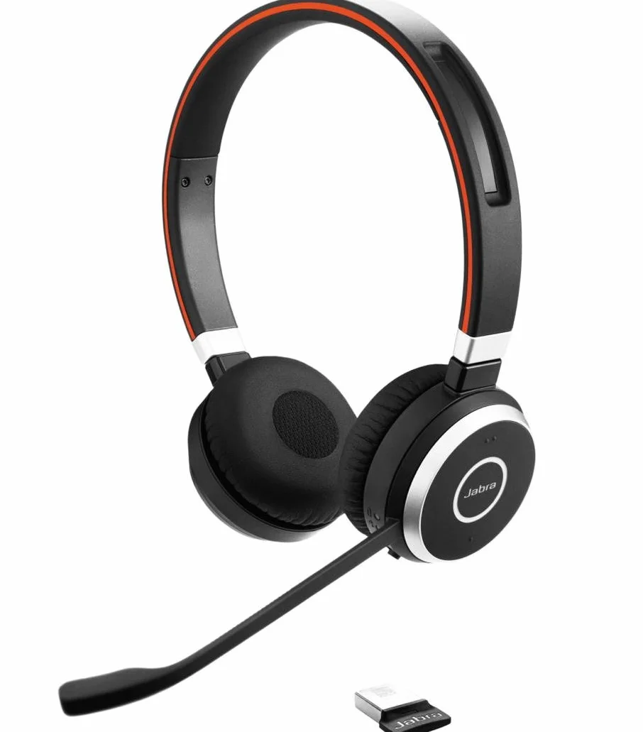 Jabra Evolve 65 Wireless Bluetooth Stereo Headset per PC, laptop, smartphone, softphone e tablet
