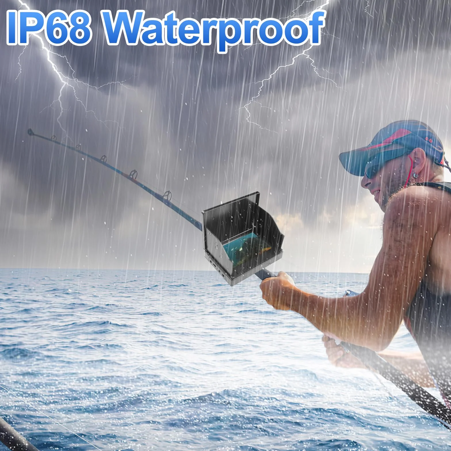 Underwater Fishing Camera, 5000mAh Battery Fish Finder Camera Waterproof with 4.3 Inch IPS Display and 30M Cable, 220° Wide Angle Night Vision for Ice, River and Boat Fishing