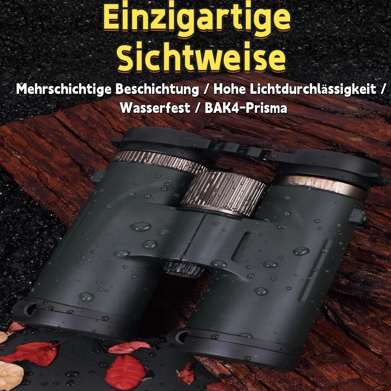 Bosco Ferngl¤Ser C9 12 x 42 Binocolo Originale ad Alta Risoluzione e Alto Ingrandimento Dispositivo di Visione Notturna per Adulti, Binocolo All-Round Outdoor per Ricerca Uccelli/Viaggi (nero)
