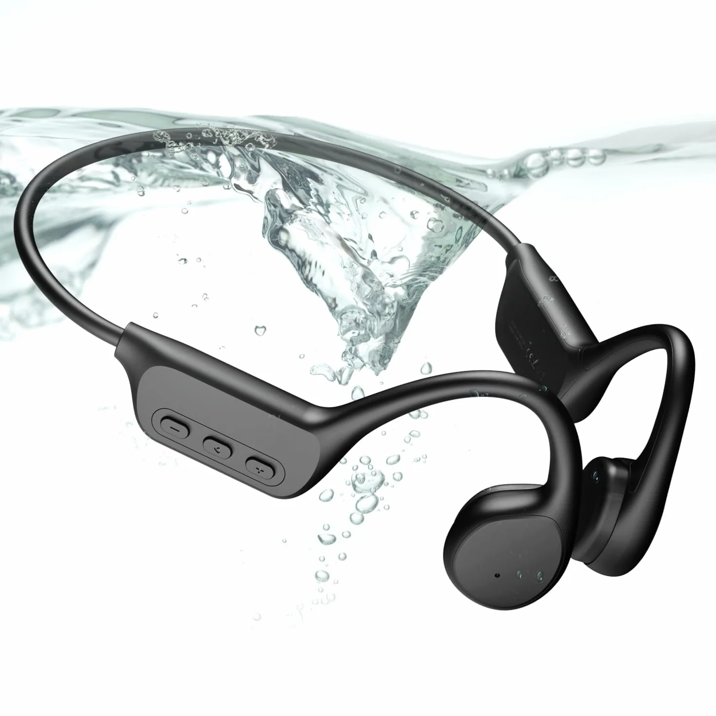 Cuffie a Conduzione Ossea, Cuffie per Nuoto, Memoria MP3 da 32GB, Cuffie Open-Ear Bluetooth 5.4, Impermeabilità IPX8, 10 Ore di Autonomia, Per Nuoto e Corsa