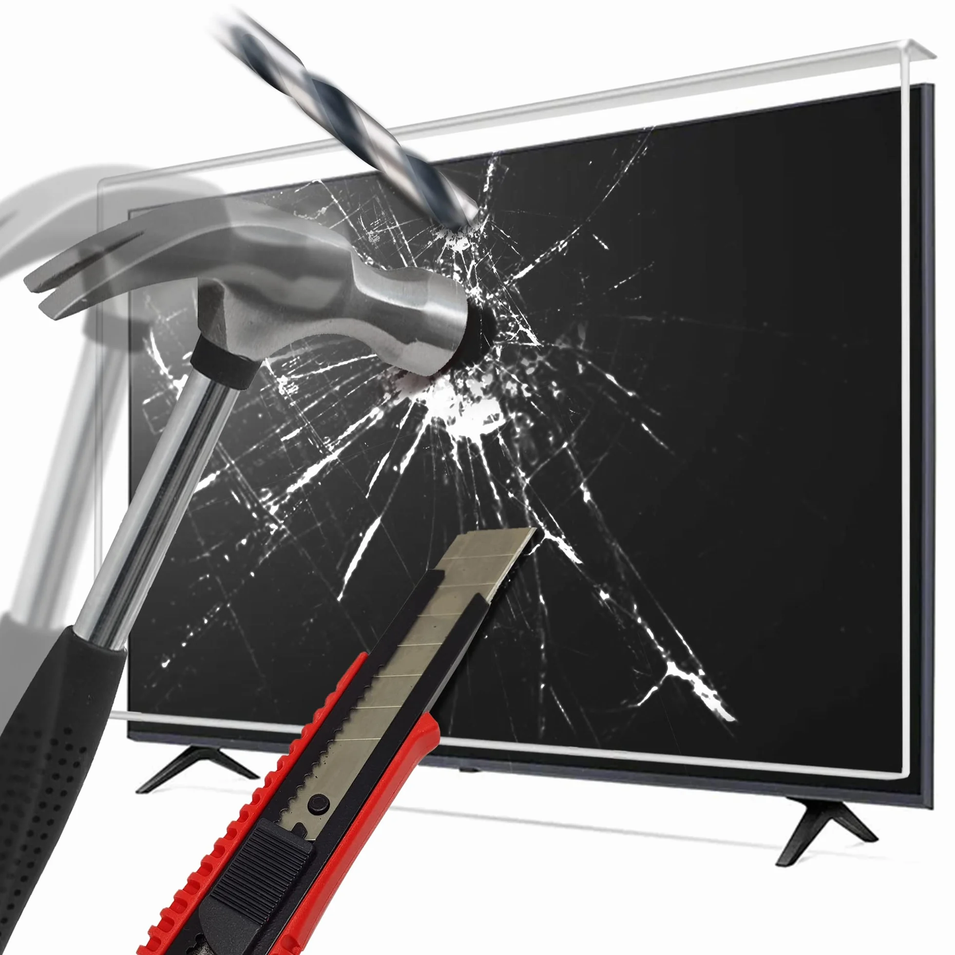 LEYF Schermo per TV 82 (32 pollici) sospeso e fisso protezione anti-danno pellicola per TV LCD LED 4K OLED QLED HDTV
