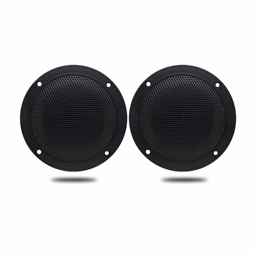 160 watt 2 vie, altoparlante impermeabile bianco per barche marine moto spa room UTV ATV RV golf cart car, nero