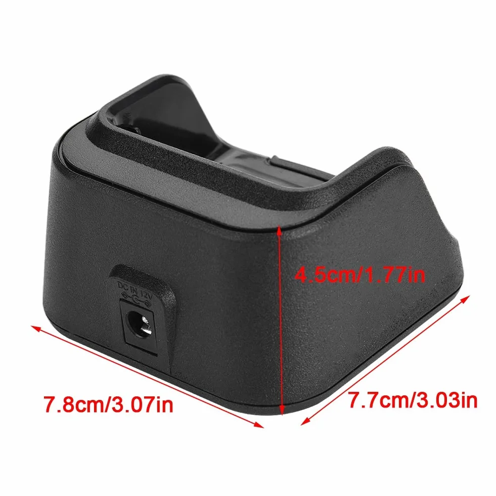 Hytera Caricabatterie Radio Batteria Base Dock di Ricarica per Walkie Talkie HYT 12V DC 1A 850mAh
