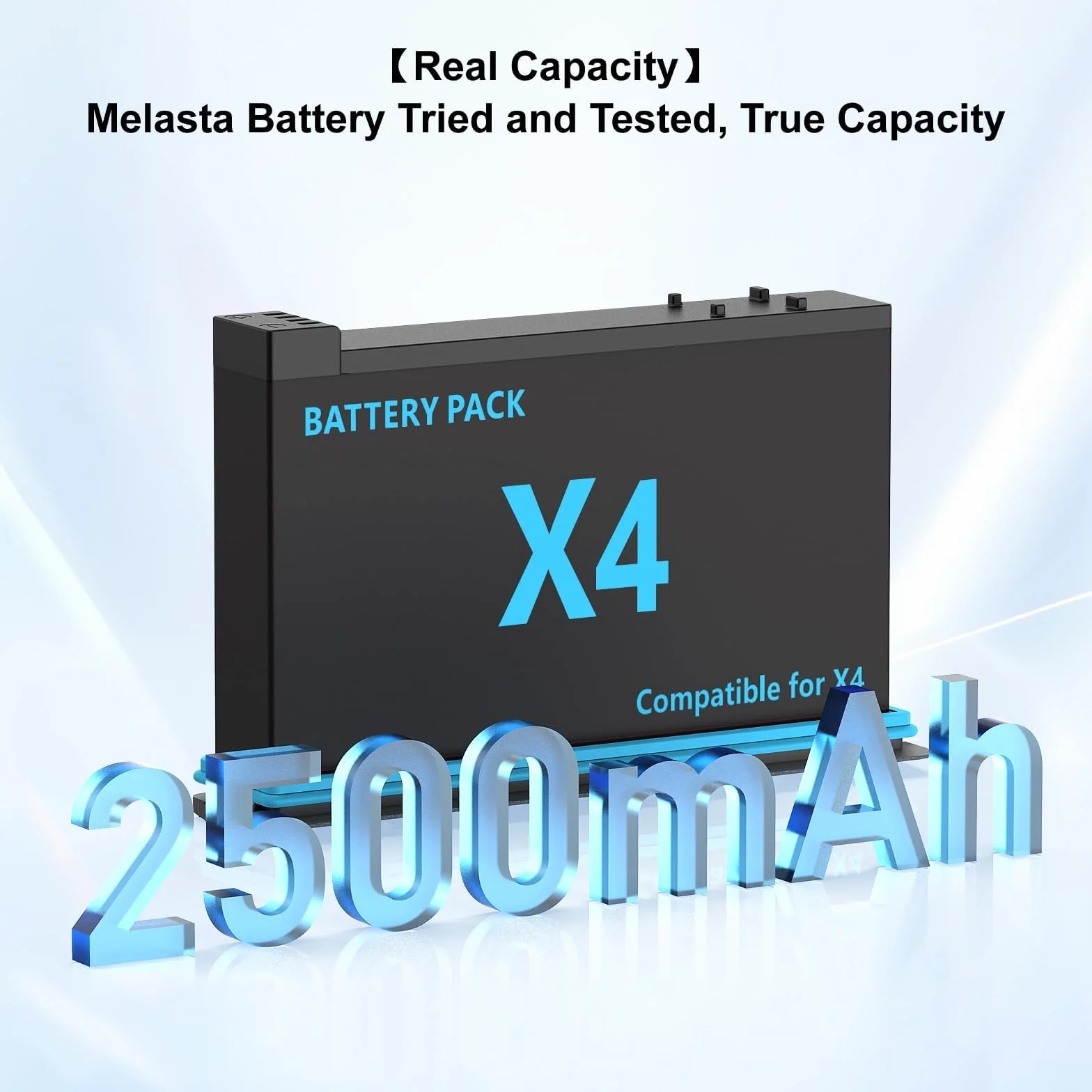 melasta per Insta360 X4 Batteria al Litio Ricaricabile, 3,85V 2500mAh Batteria x4 e Caricatore Con 2 Batterie e 1 Caricatore (con Slot per Schede)
