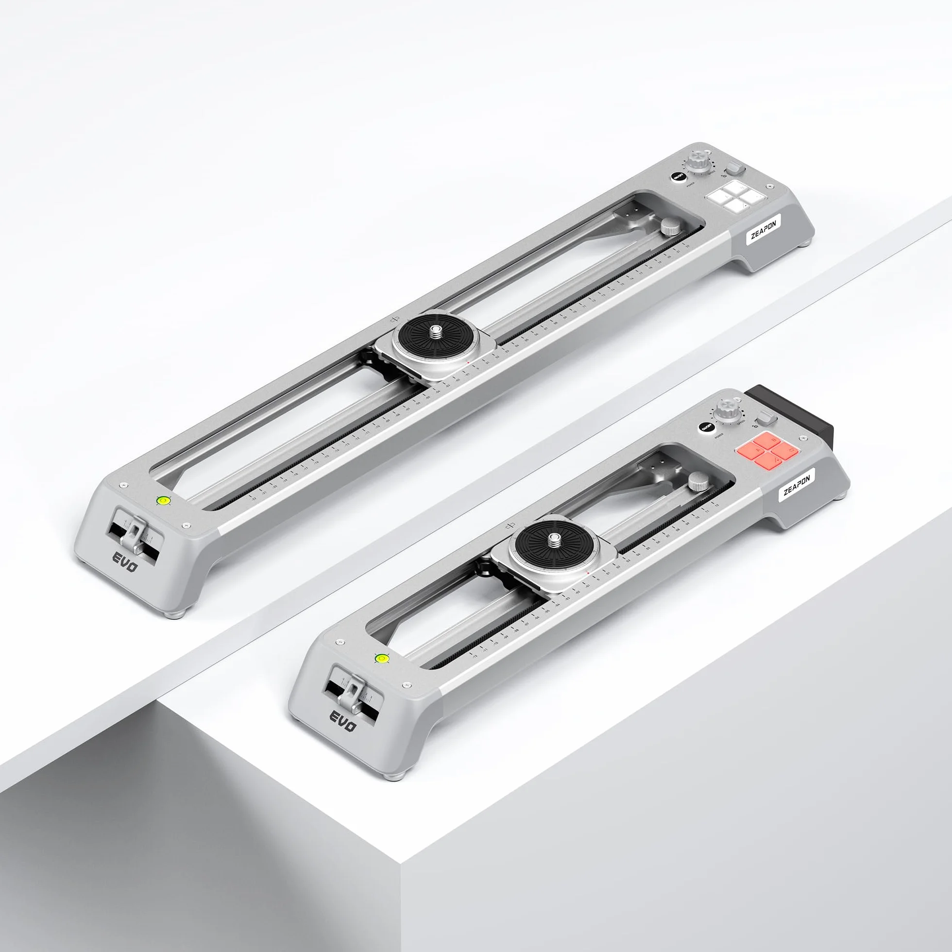Zeapon EVO - Slider motorizzato panoramico rotante a 125°, potente motore silenzioso per carico utile da 2,5 a 5 kg, carrello scorrevole compatto leggero da 60 cm, con custodia per il trasporto