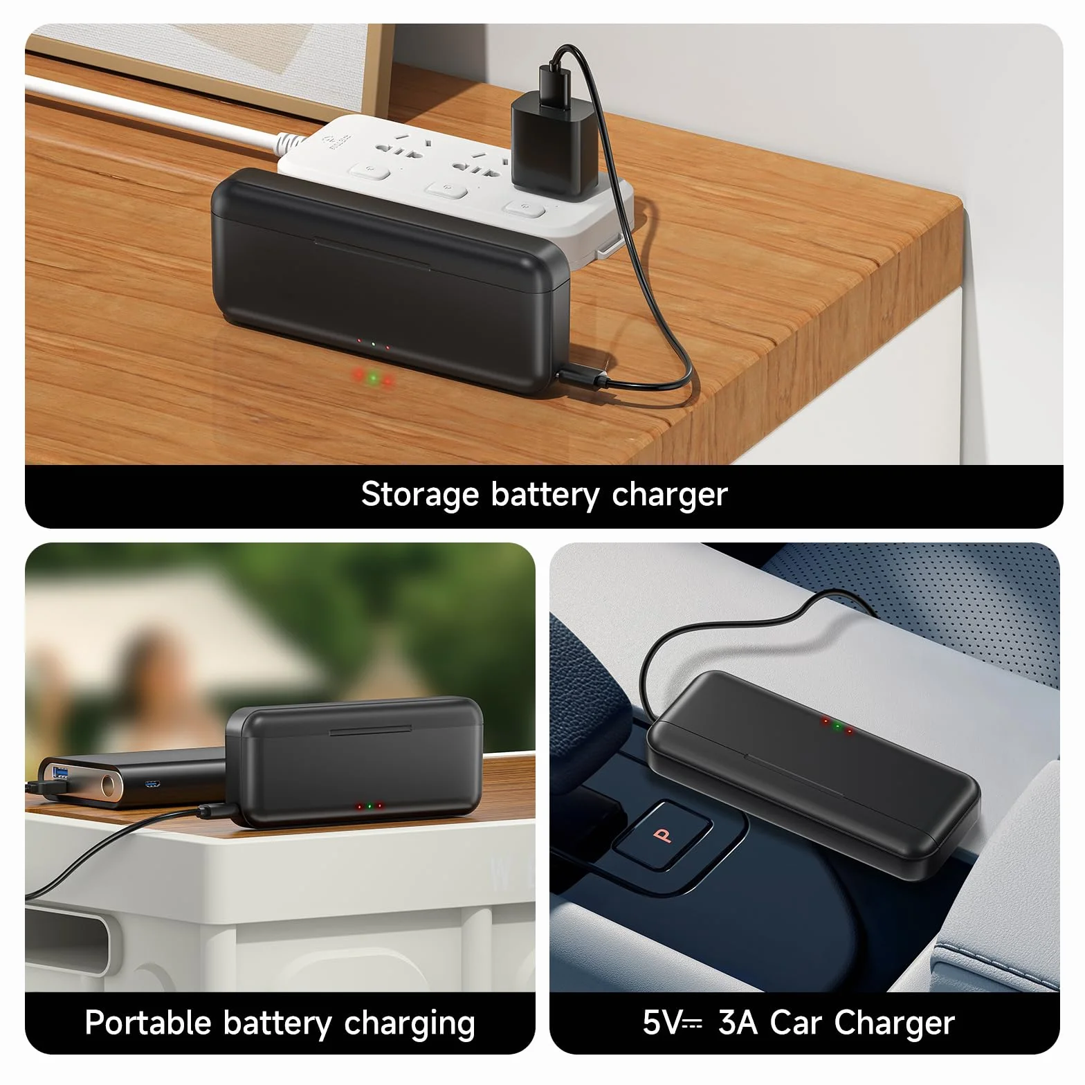 CITYORK Caricabatterie a 3 slot e 2 batterie da 2400 mAh compatibili con Insta360 Ace/Ace Pro/Ace Pro 2, batteria di ricambio per Insta360 Ace/Ace Pro Kit caricabatterie con display LED e cavo USB