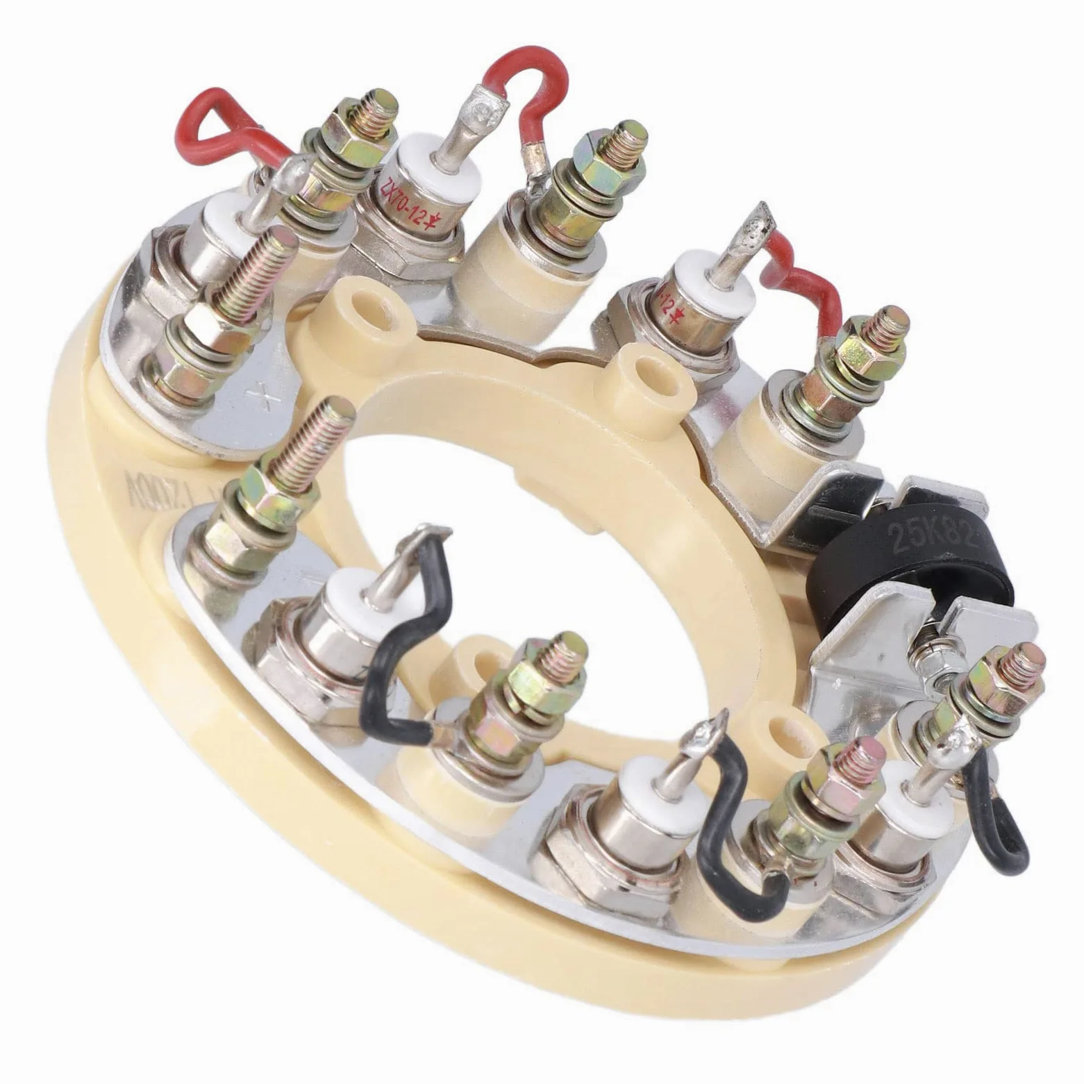 aqxreight Modulo Raddrizzatore Rotante WT-5 Raddrizzatore a Ponte per Carichi Pesanti per Generatori, Struttura in ABS e Acciaio, Protezione Dalla Tensione, Prestazioni Stabili per Uso Industriale e