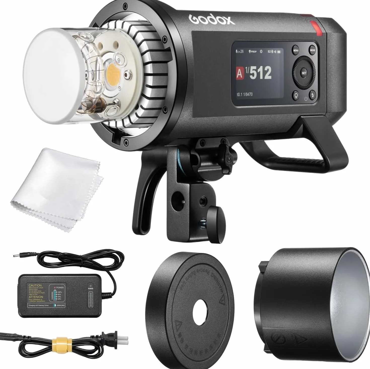 Godox AD600Pro II AD600 Pro II 600Ws Outdoor Flash Speedlite, 40W Bicolor Modeling Led, Schermo A Colori, Indicatore Di 16 Gruppi Di Colori, Modalità Freeze, Da 1/1 A 1/512 In Incrementi Di 0,1