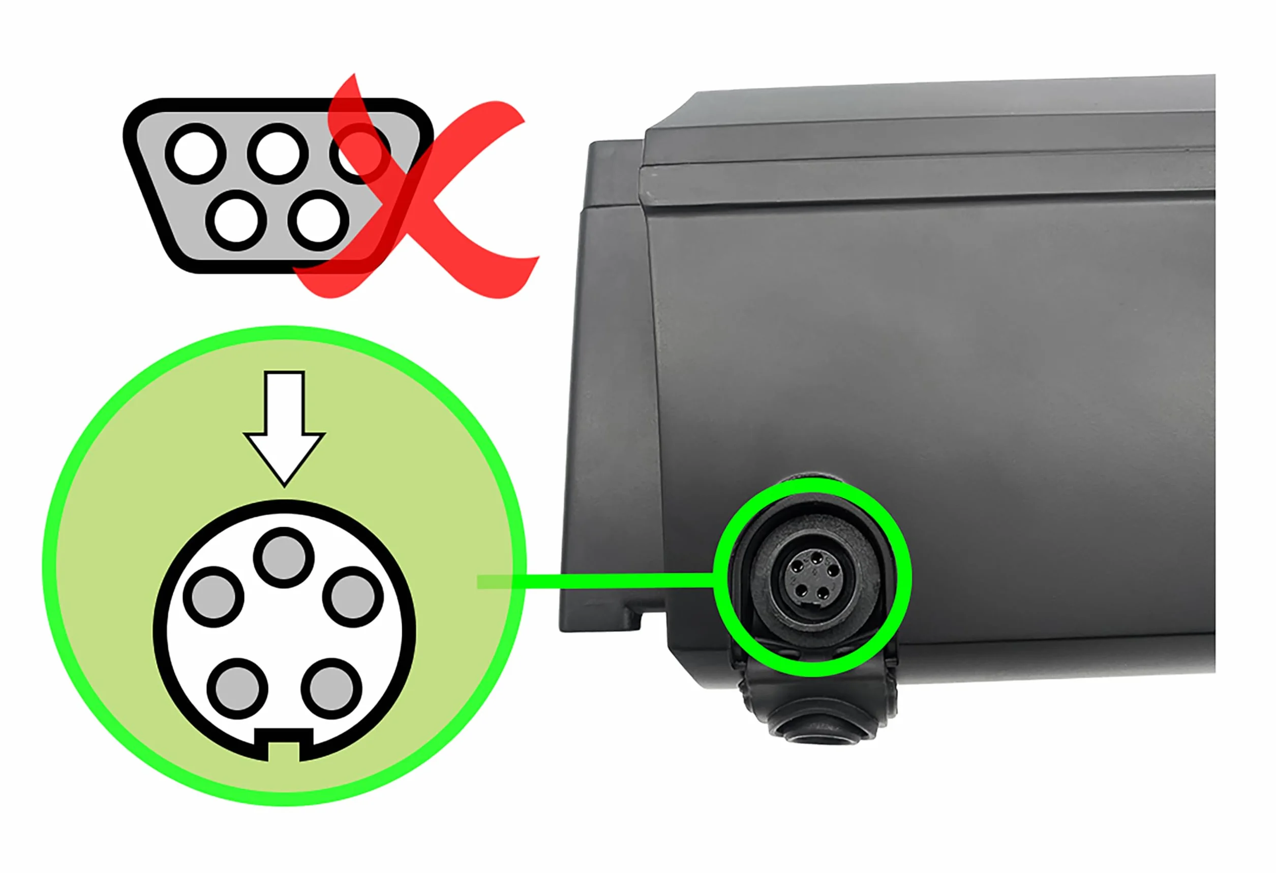 PowerSmart® Caricatore 2A SV per batterie Phylion 36V-42V per SSLC084V42MH, JCLC084V42M, Non per metallo 5-Pin