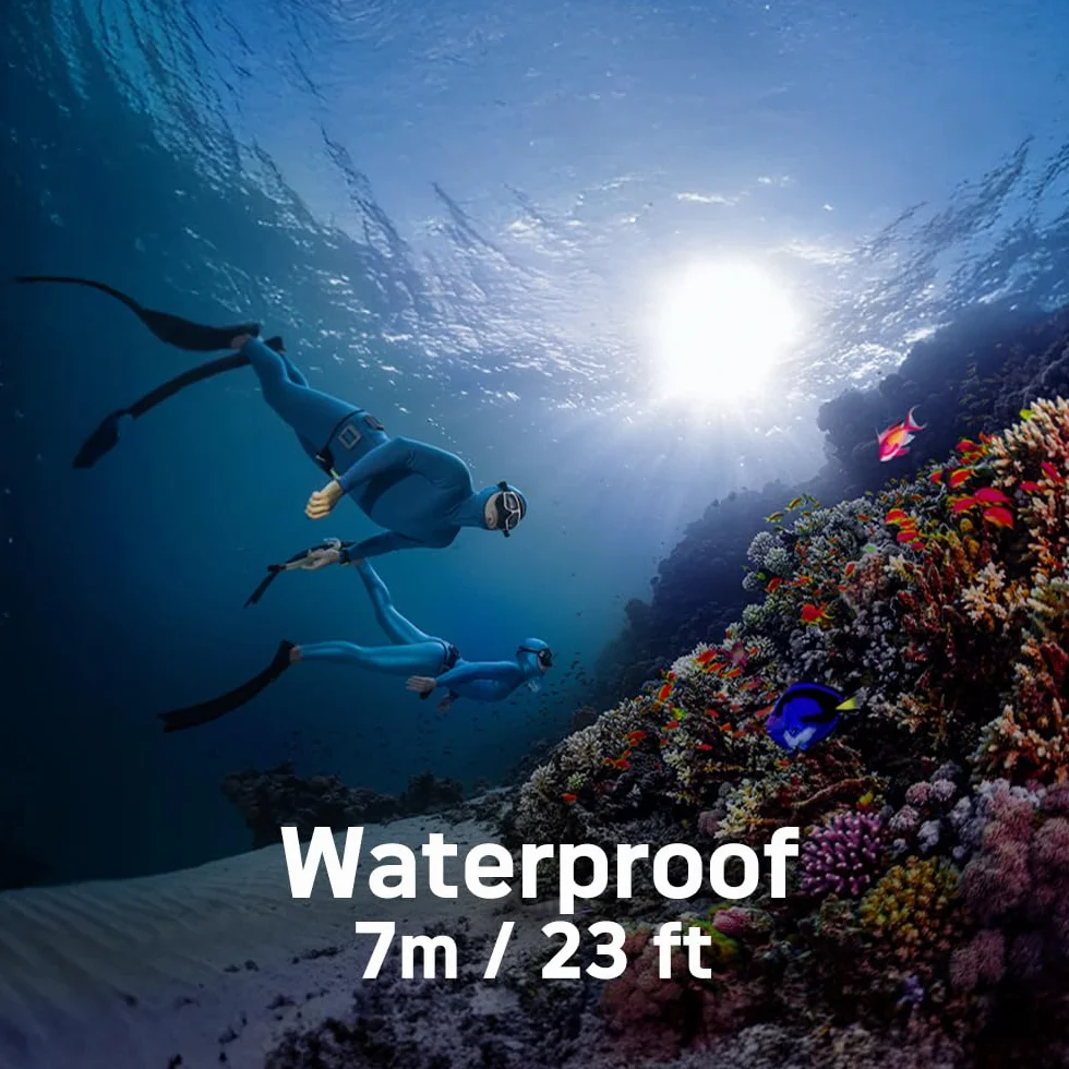 AgfaPhoto Realishot WP9500 - Appareil Photo Numérique Waterproof, Étanche 7m, 24 MP, Zoom 18X, Vidéo 4K, Double Écran 2.9”/1.4” - Orange