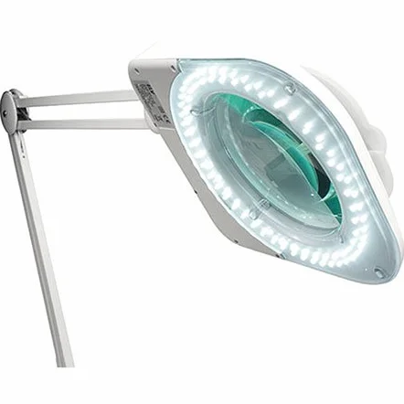 Lampada LED professionale da 9 W, con lente in vetro da 150 mm, ingrandimento 2,25x e 90 LED, 5 diottrie