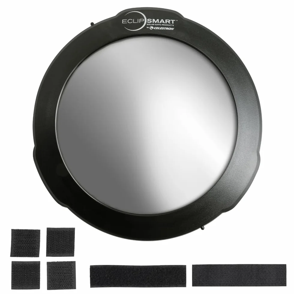 Celestron 94244 EclipSmart Filtro telescopio per eclisse solare – Conforme a ISO 12312-2, tenuta sicura con film Solar Safe, funziona con i telescopi Schmidt-Cassegrain/EdgeHD da 8”, Nero