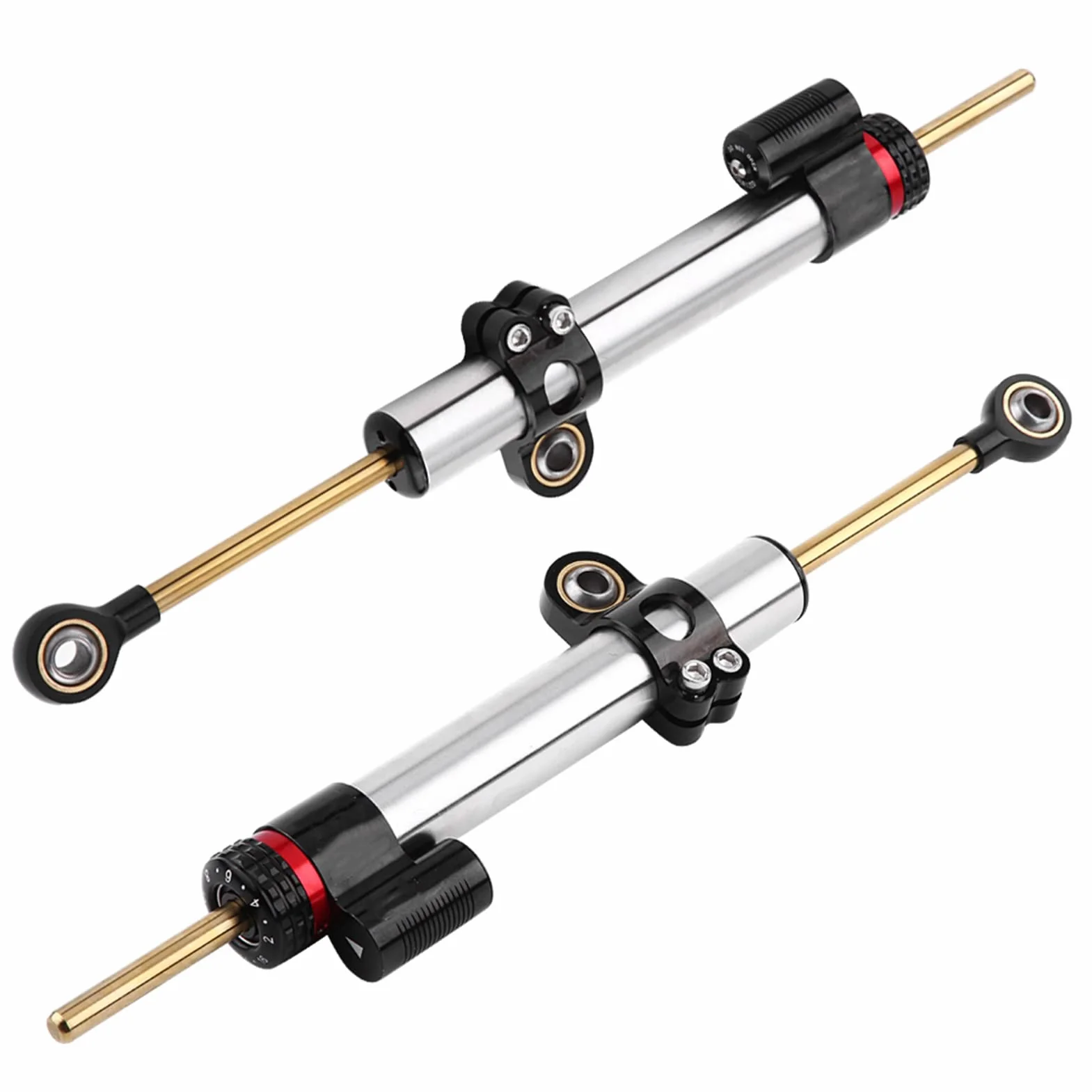 EBTOOLS per ammortizzatore di sterzo moto per steering damper per steering damper motorcycle Stabilizzatore in alluminio universale regolabile dell'ammortizzatore dello sterzo del motociclo del