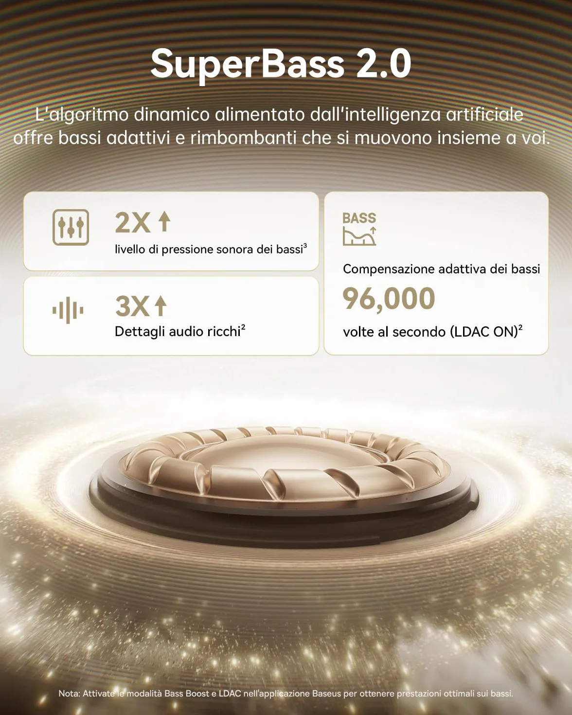 Baseus MC1 Pro Auricolari a Orecchio Aperto, clip per orecchie, suono impressionante, amplificazione dei bassi adattiva, Bluetooth 6.0, cancellazione del rumore in chiamata, IP67, 40H di batteria