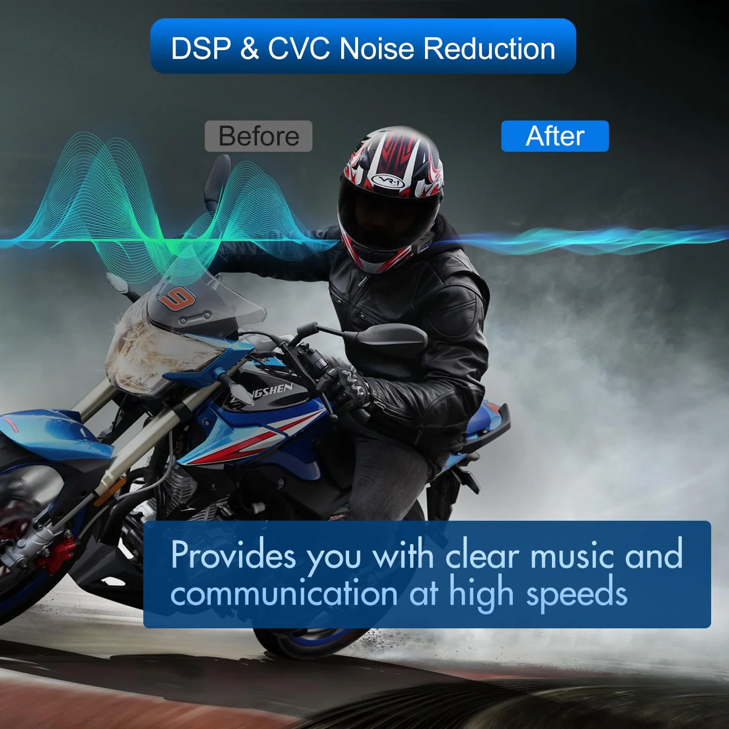 Interfono Moto Bluetooth Coppia, 2x TK-X2 Auricolari per Casco Moto 3 Motociclisti, Cuffie per motociclo 1000M Sistema di Comunicazione con Suono Stereo Hi-Fi/Radio FM, per Motoslitta/ATV